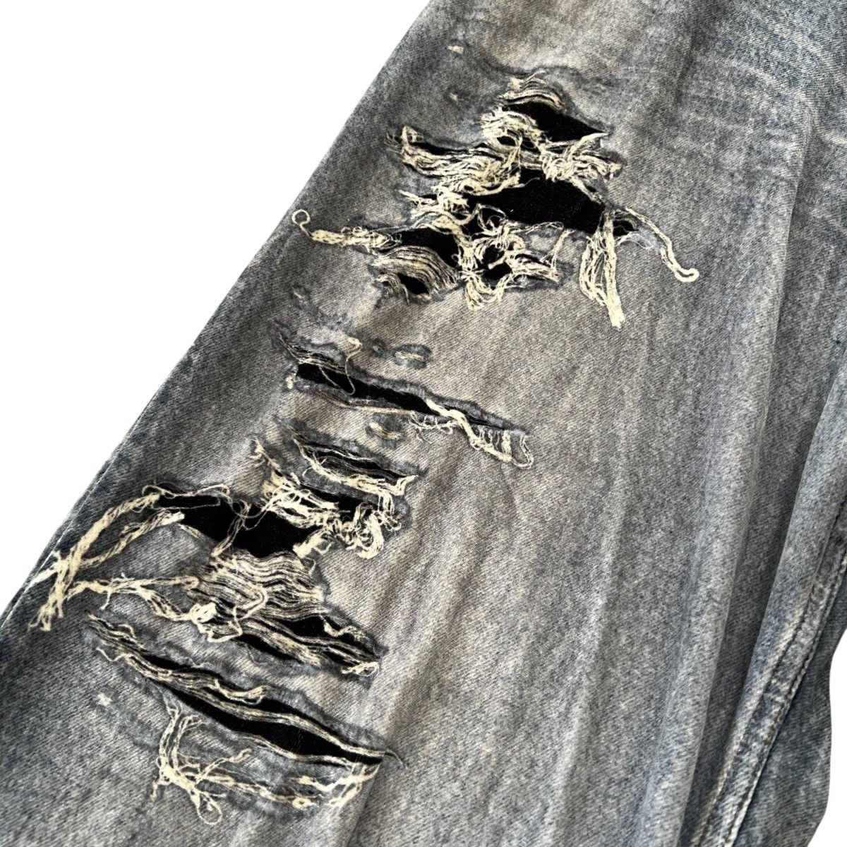 Balenciaga BALENCIAGA 21 Winter Trompe-l'oeil Velours Denim Pants Size US 29 - 3 Thumbnail