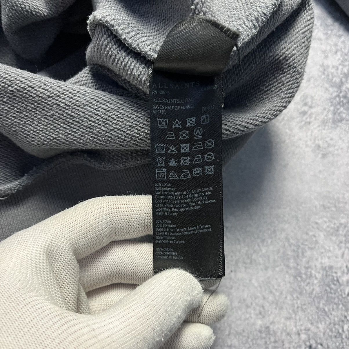 Allsaints Vintage Allsaints 1/3 Zip Gray Sweatshirt Streetwear Y2K Size US M / EU 48-50 / 2 - 11 Thumbnail