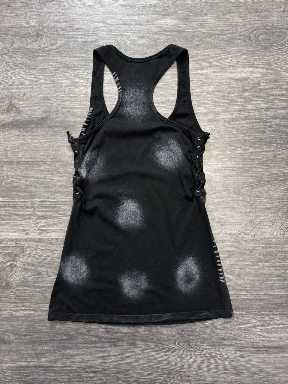 Affliction Vintage Y2K Affliction Rhinestone Lace-Up Grunge Tank Top Size S / US 4 / IT 40 - 2 Thumbnail