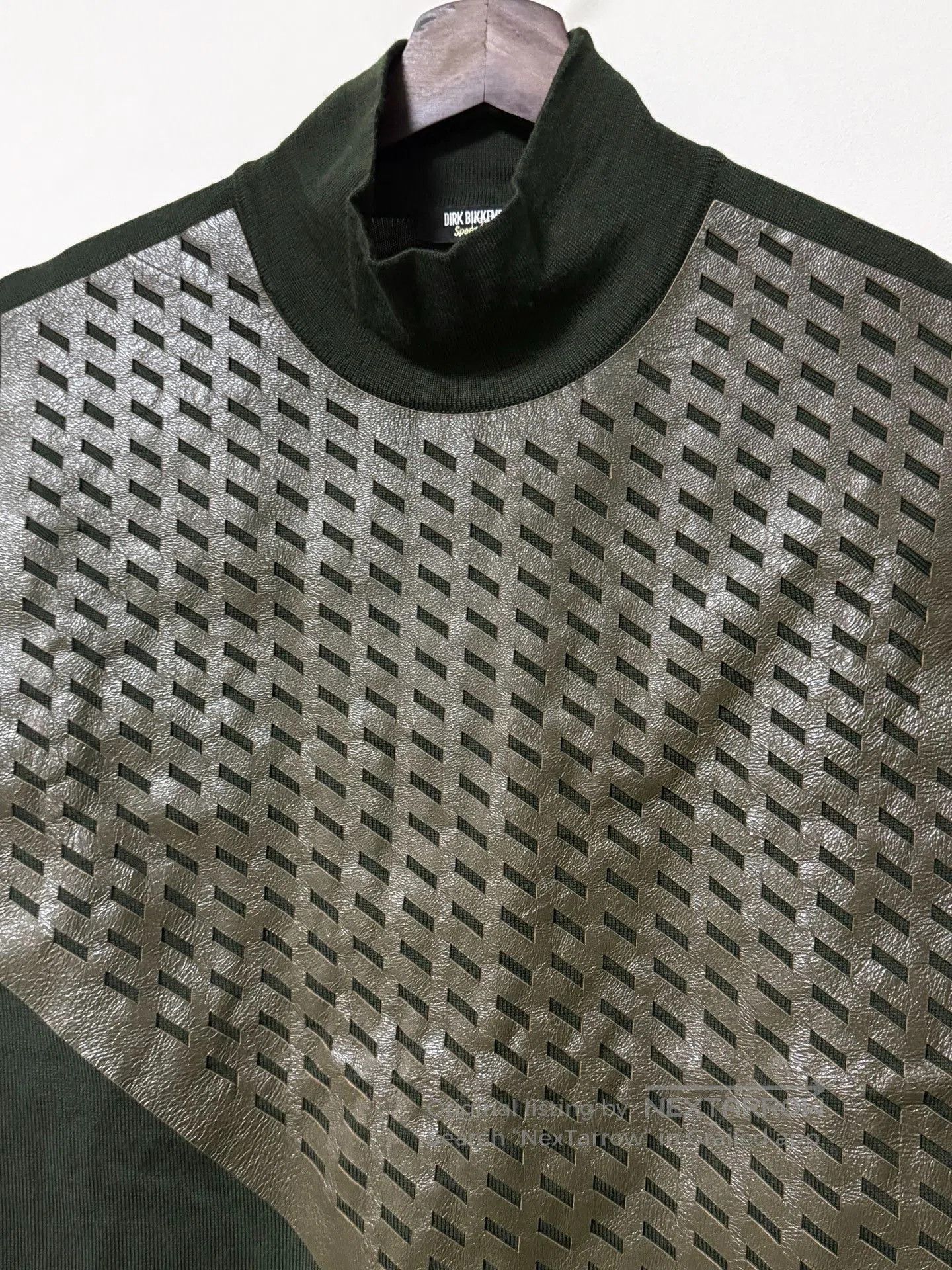 Dirk Bikkembergs Dirk Bikkembergs Cut Leather Turtleneck Sweater. Size US S / EU 44-46 / 1 - 3 Thumbnail