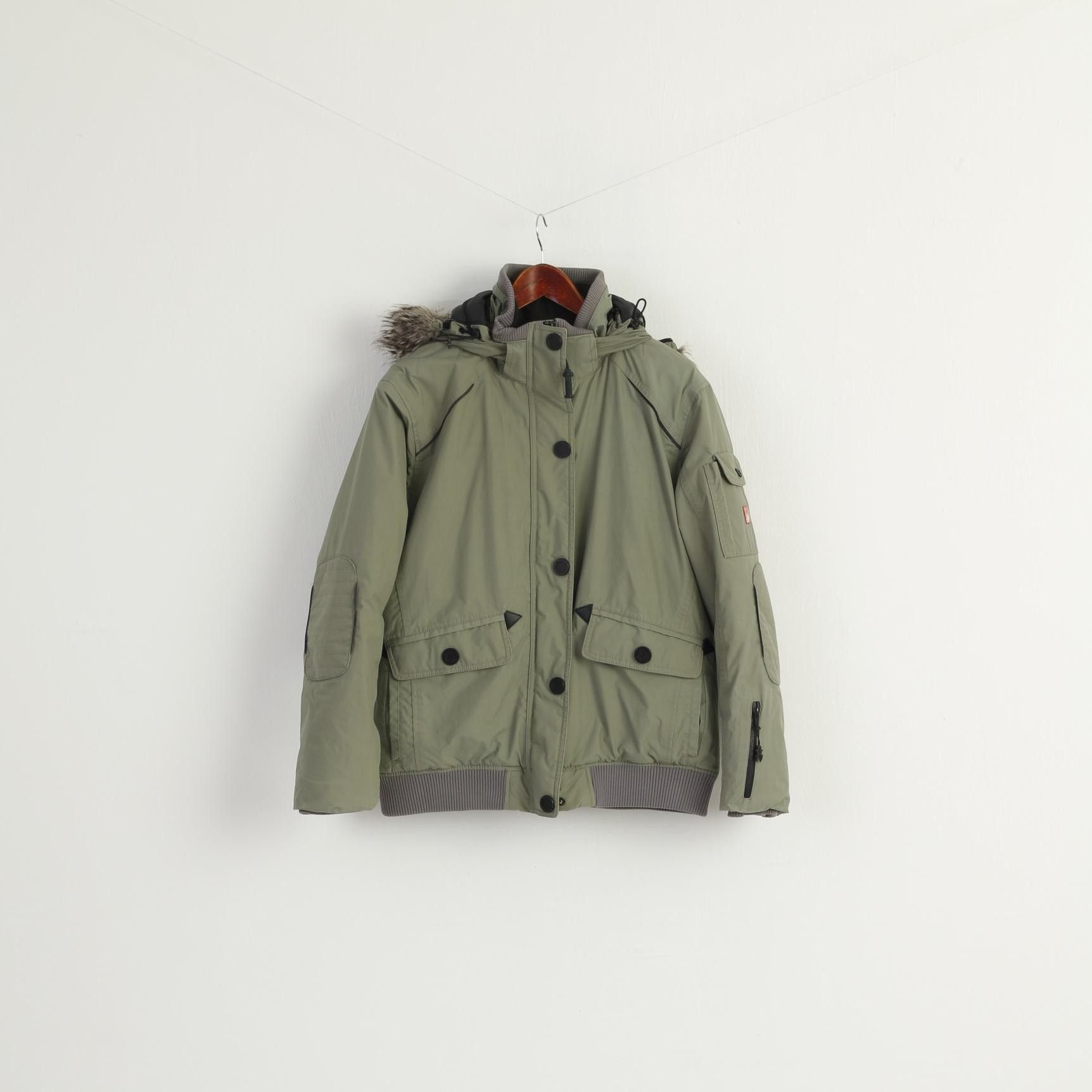 Vintage Engelbert Strauss Women XL (L) Jacket Green Padded Size XL / US 12-14 / IT 48-50 - 2 Thumbnail