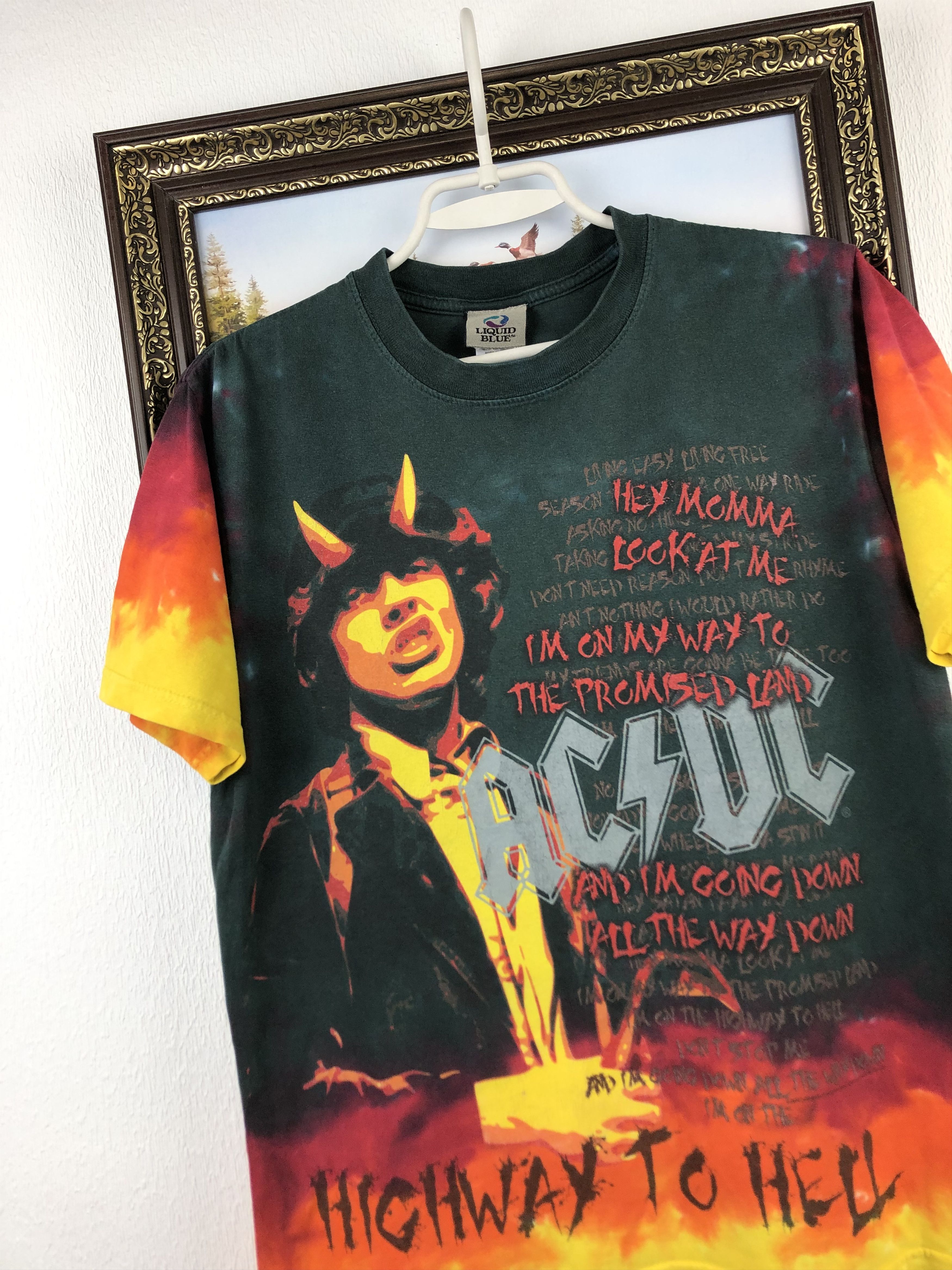 Band Tees Vintage Liquid Blue AC/DC Highway To Hell Tie Dye Shirt Tee Size US S / EU 44-46 / 1 - 3 Thumbnail