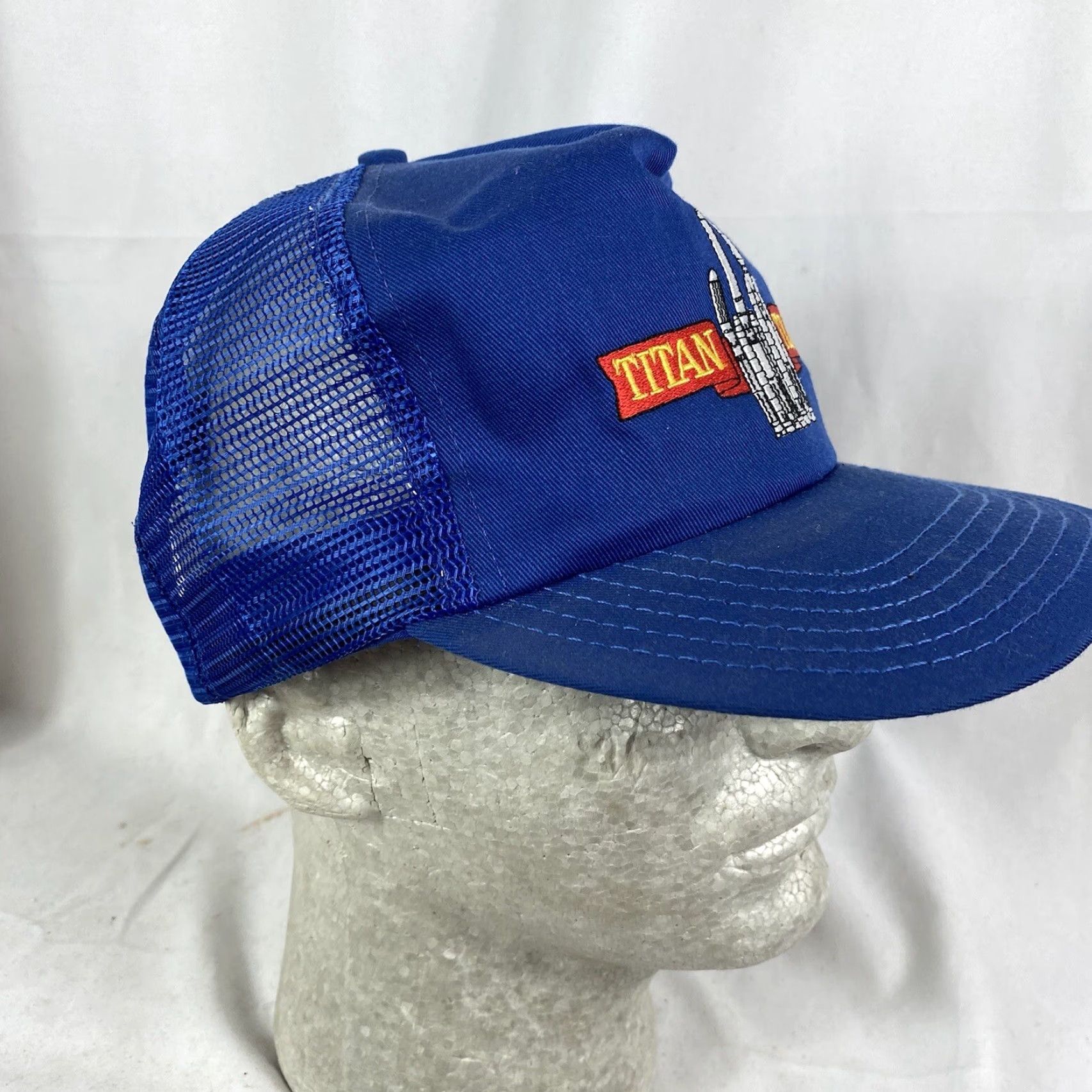 NASA VINTAGE NASA Titan Missile Team Hat Cap Blue Strap Back Cap Size ONE SIZE - 3 Thumbnail