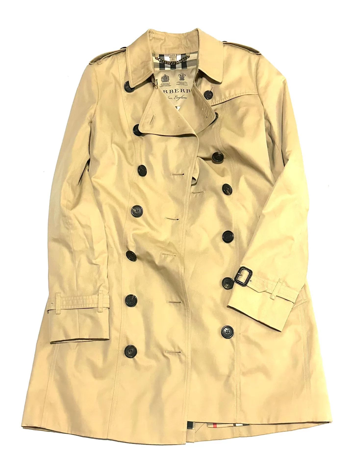 Burberry Burberry Camel Lapel Double-Breasted Coat Size XS / US 0-2 / IT 36-38 - 1 Thumbnail