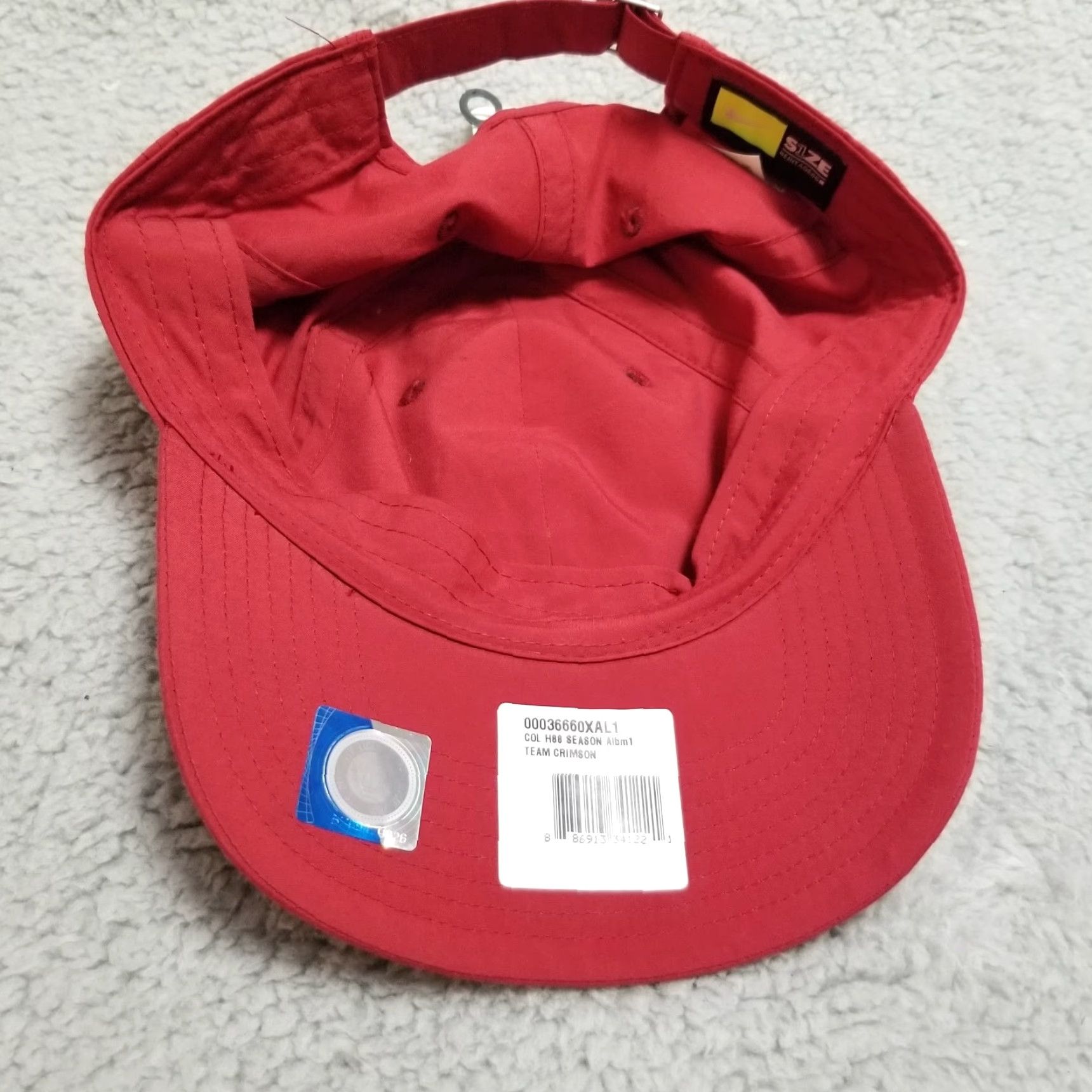 Nike Nike Alabama Heritage86 Baseball Cap Men's Red Adjustable Cotton Canvas Sports Hat Size ONE SIZE - 2 Thumbnail