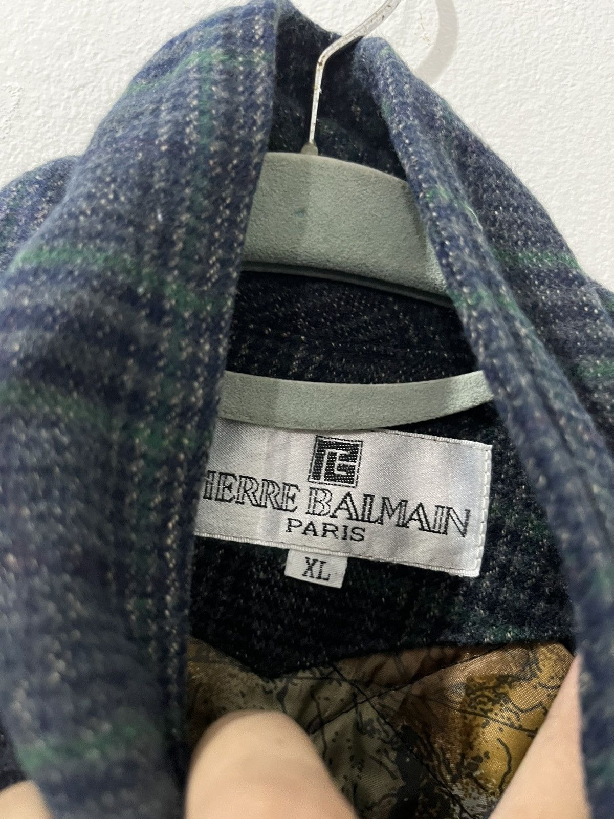 Pierre Balmain 💥TRUE VINTAGE Pierre Balmain Plaid Zipper Heavy Jacket Size US L / EU 52-54 / 3 - 6 Thumbnail