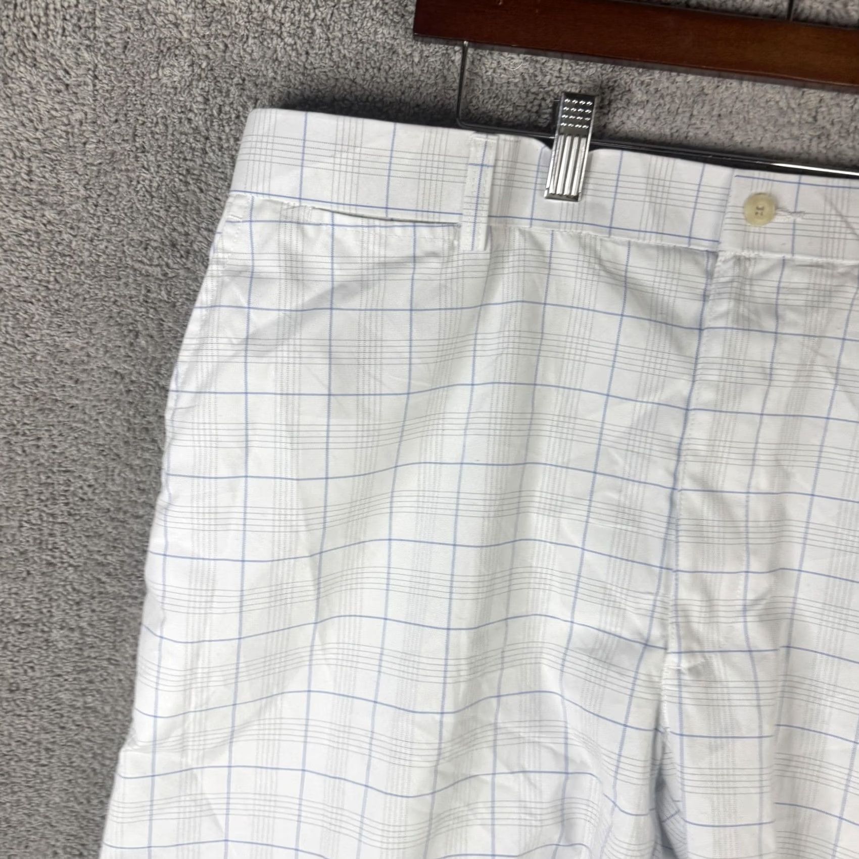 Hogan Ben Hogan Shorts Mens 42 White Check Performance Golf Moisture Wicking UPF 15 Sportswear Casual Athletic Size US 42 / EU 58 - 2 Thumbnail