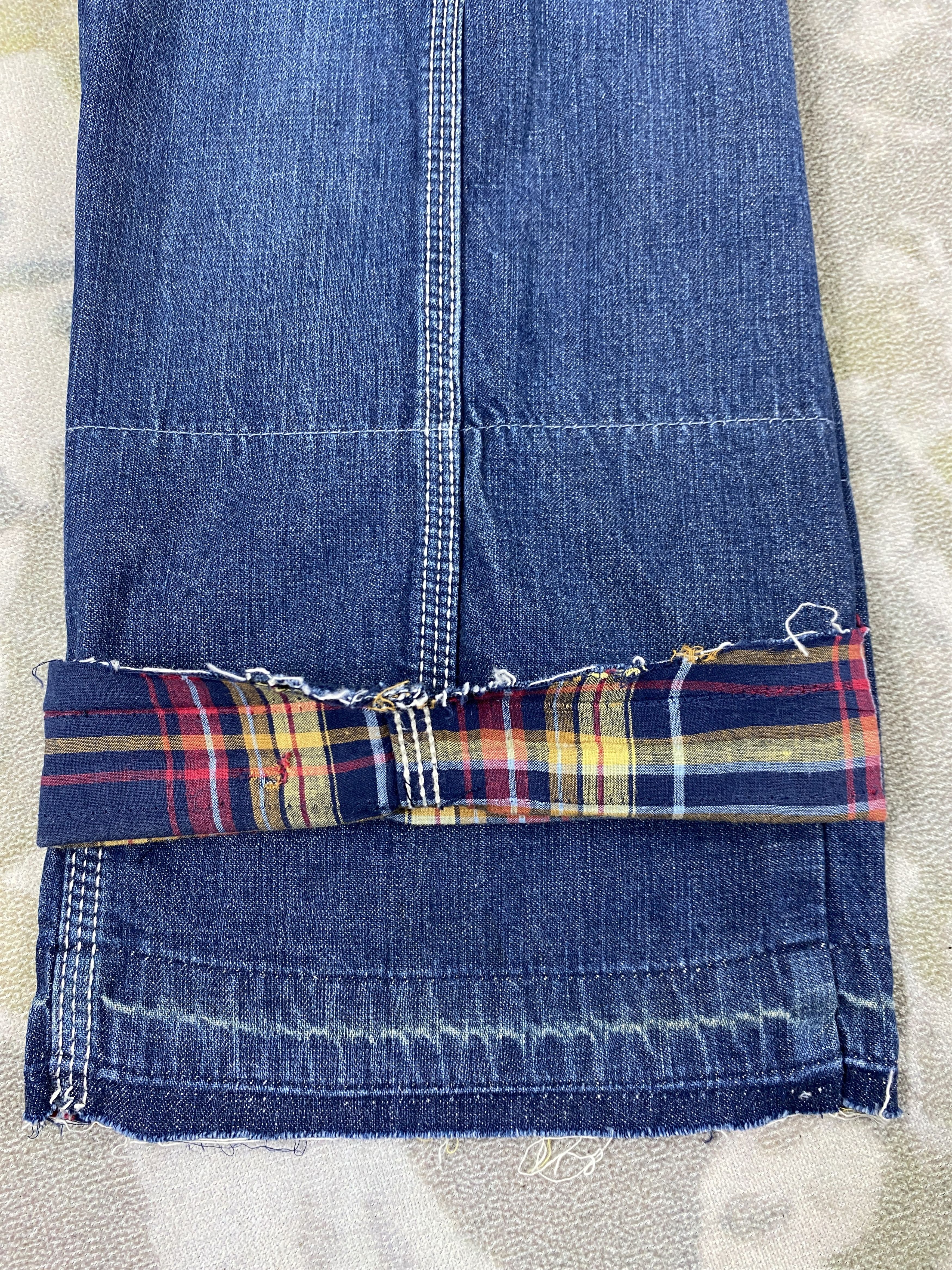 Japanese Brand Faded Blue Vintage Ships Carpenter Jeans 31x26 Denim- JN3758 Size US 31 - 12 Thumbnail