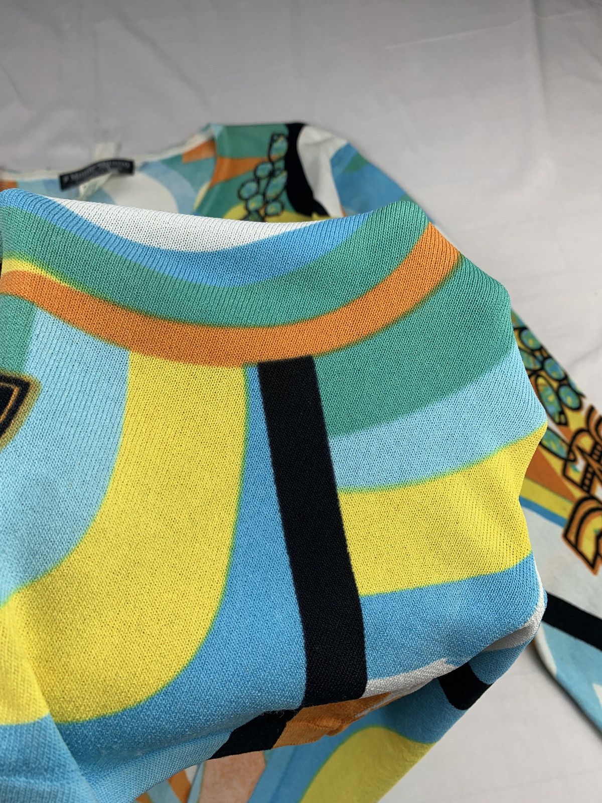 Japanese Brand y2k Monte Milano Ethnic Art Graphic Sequin Beady Mesh Top Size L / US 10 / IT 46 - 9 Thumbnail