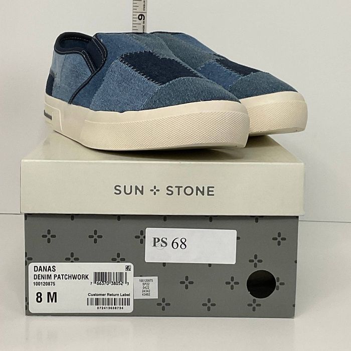 Designer Collection Sun Stone Men S Sierra Denim Patchwork Sneakers