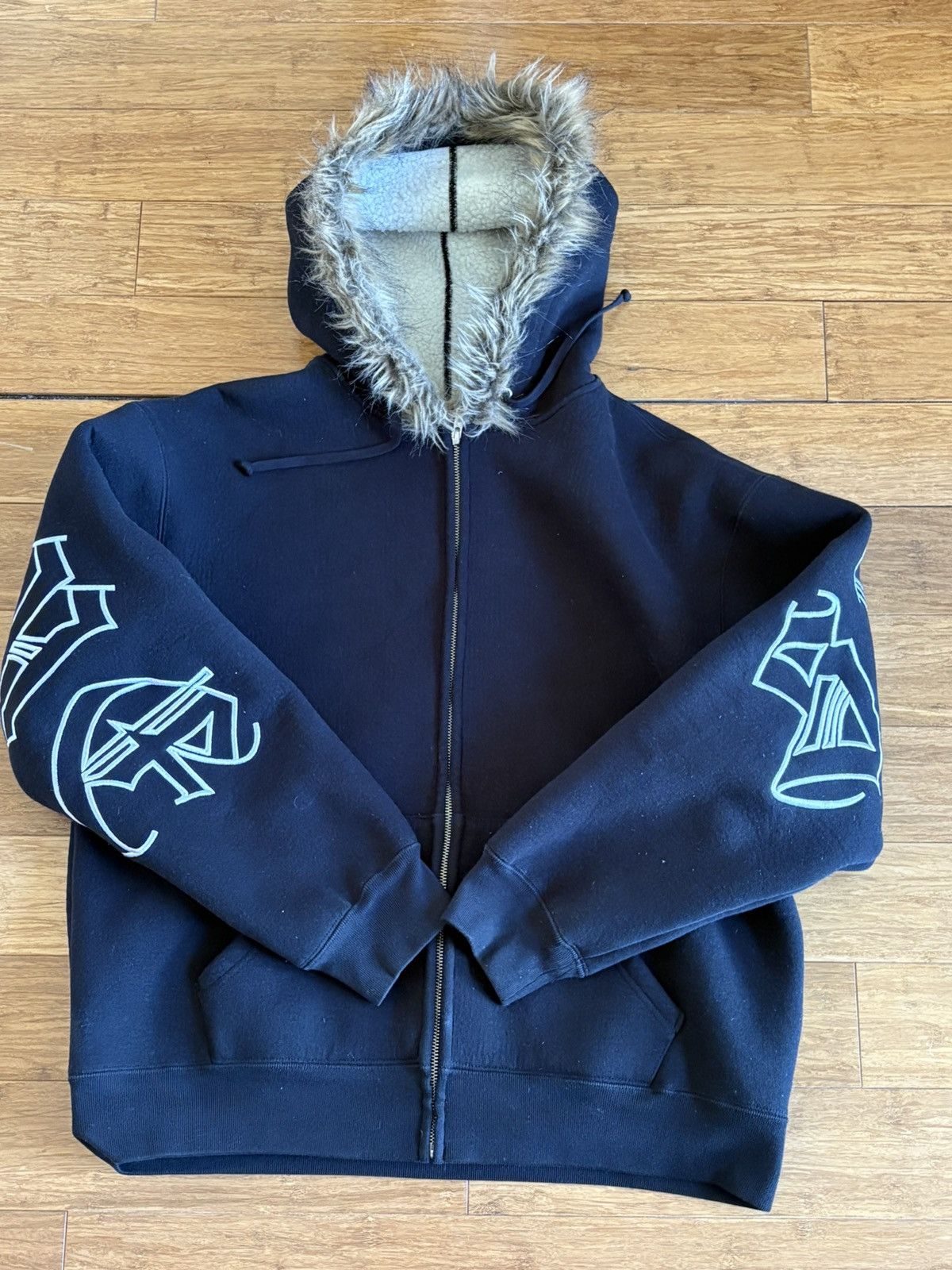 Supreme Supreme Salem Zip Up Hooded Sweatshirt Black Size Medium