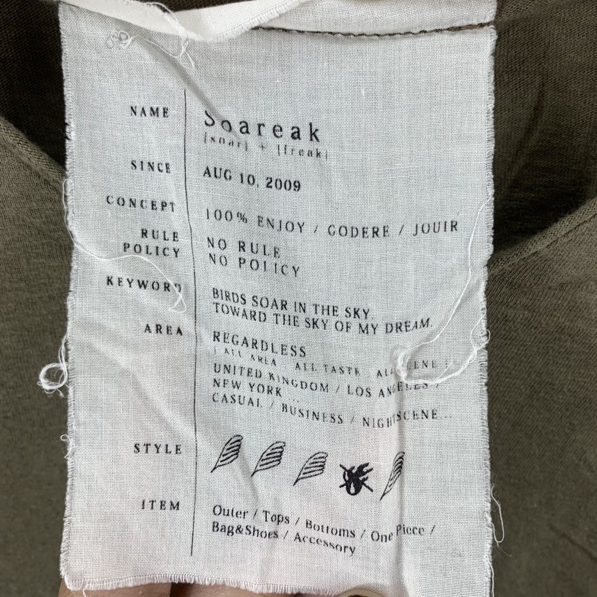 Japanese Brand SOAREAK Patchwork Japanese Brand Shoulder Patch Tshirt Size US S / EU 44-46 / 1 - 4 Thumbnail