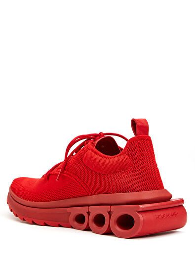 Salvatore Ferragamo o1s1rm1224 Mesh Textured Sneakers in Red Size US 11.5 / EU 44-45 - 3 Thumbnail