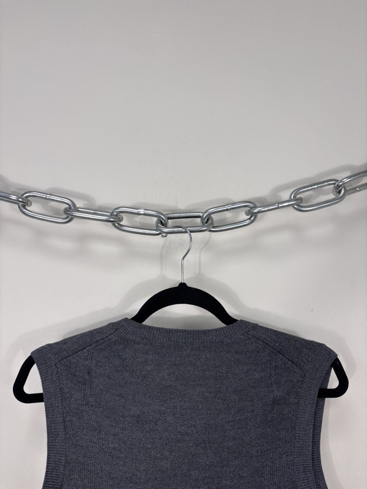 Neil Barrett Neil Barrett Men’s Grey Wool Knit Vest Sleeveless Cardigan Size US M / EU 48-50 / 2 - 11 Thumbnail