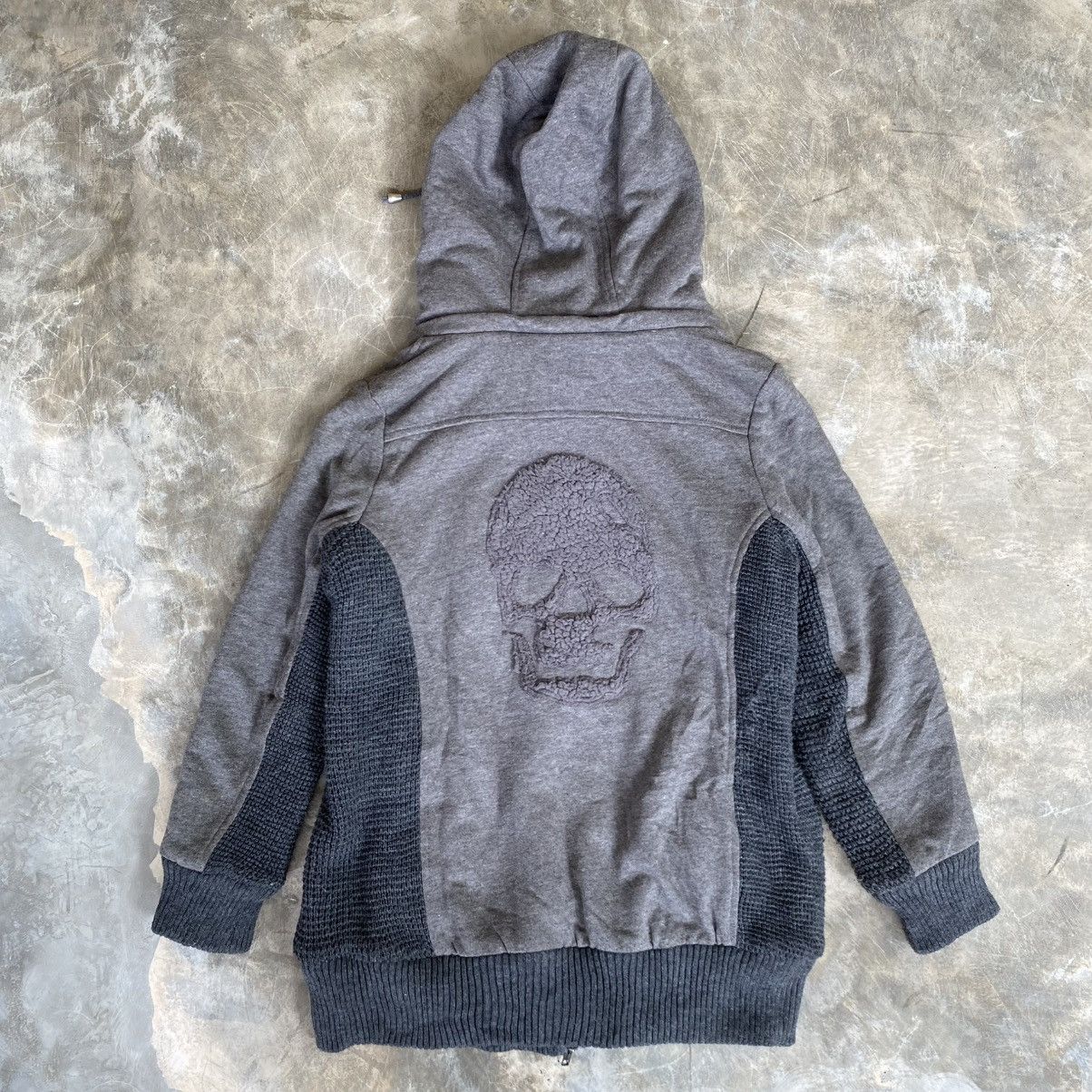 If Six Was Nine 2000s Heaven and Earth Vkei Style Big Skull Sherpa Hoodie Size US M / EU 48-50 / 2 - 2 Thumbnail