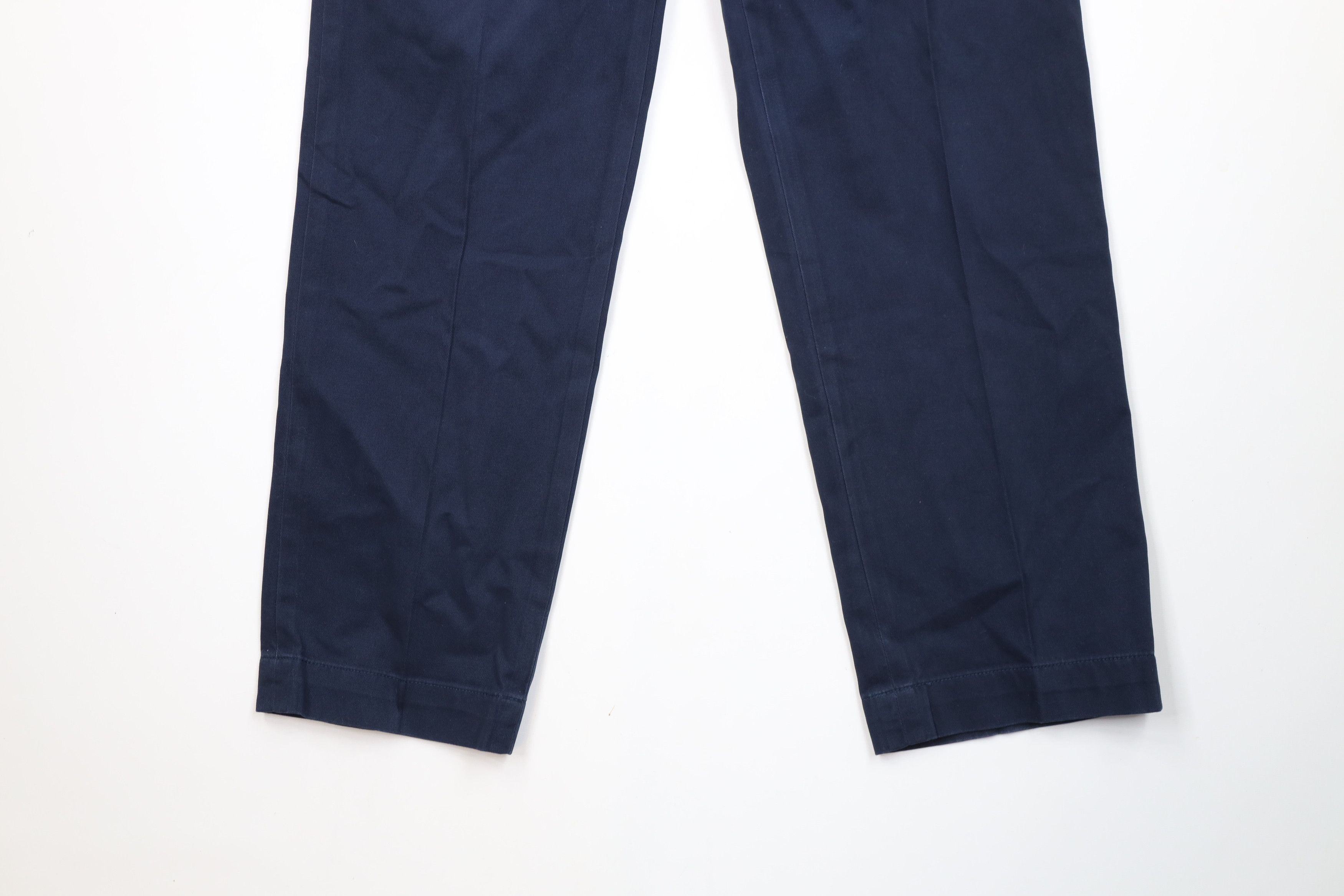Ralph Lauren Vintage 90s Ralph Lauren Heavy Cotton Chino Pants Navy Blue Size US 32 / EU 48 - 4 Thumbnail