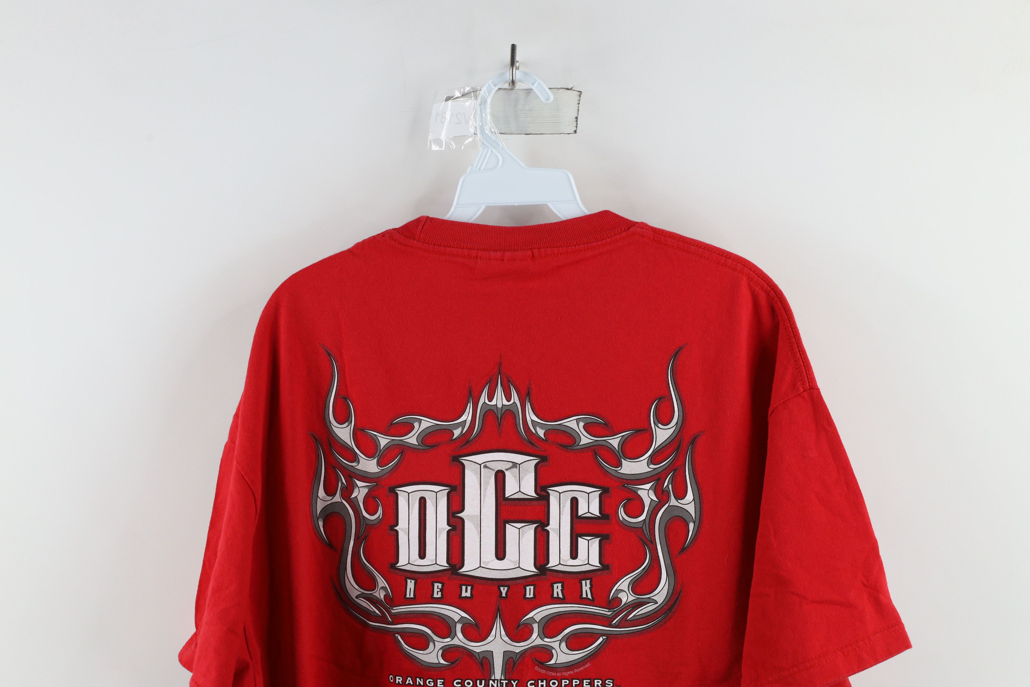 Vintage Vintage Y2K 2003 New York Fire Flames Tribal T-Shirt Size US XL / EU 56 / 4 - 10 Thumbnail