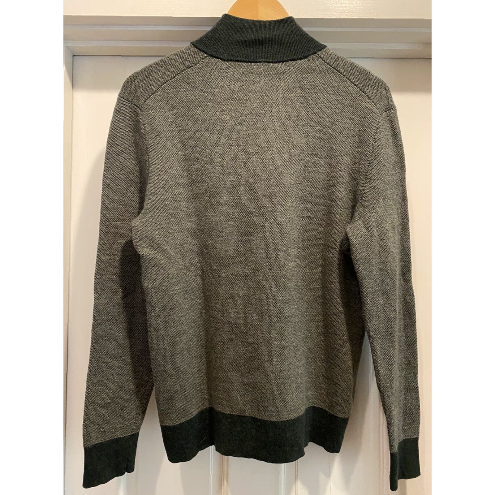 UNTUCKit UNTUCKit Mens Medium Green Sweater Long Sleeve 100% Merino Wool Size US M / EU 48-50 / 2 - 2 Thumbnail