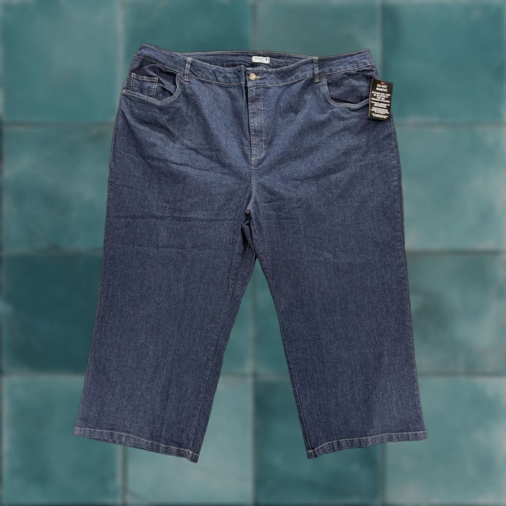 Vintage Catherines Right Fit Jeans Womens 30W Petite Blue Dark Wash Stretch Straight 5-Pocket Denim Zip Jeans Womens Boys? Size 30" / US 8 / IT 44 - 1 Thumbnail