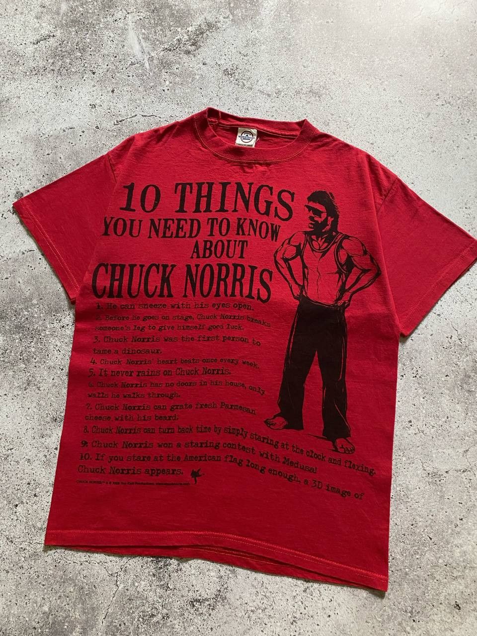 Japanese Brand × Vintage VINTAGE 00s CHUCK NORRIS 10 THINGS YOU NEED TO KNOW T SHIRT Size US M / EU 48-50 / 2 - 3 Thumbnail