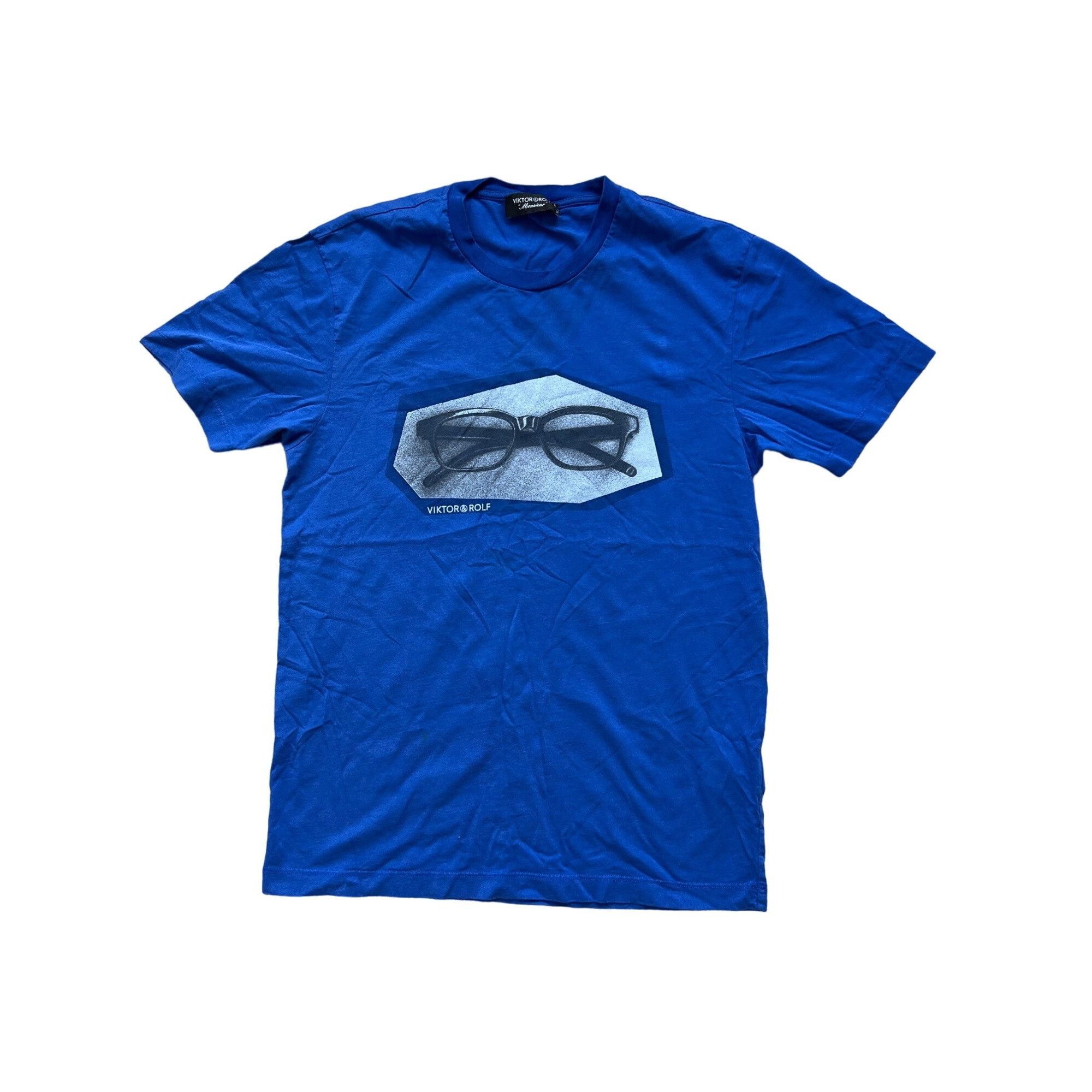 Viktor & Rolf VIKTOR & ROLF Glasses Logo Short Sleeve Crew Neck T-Shirt ...