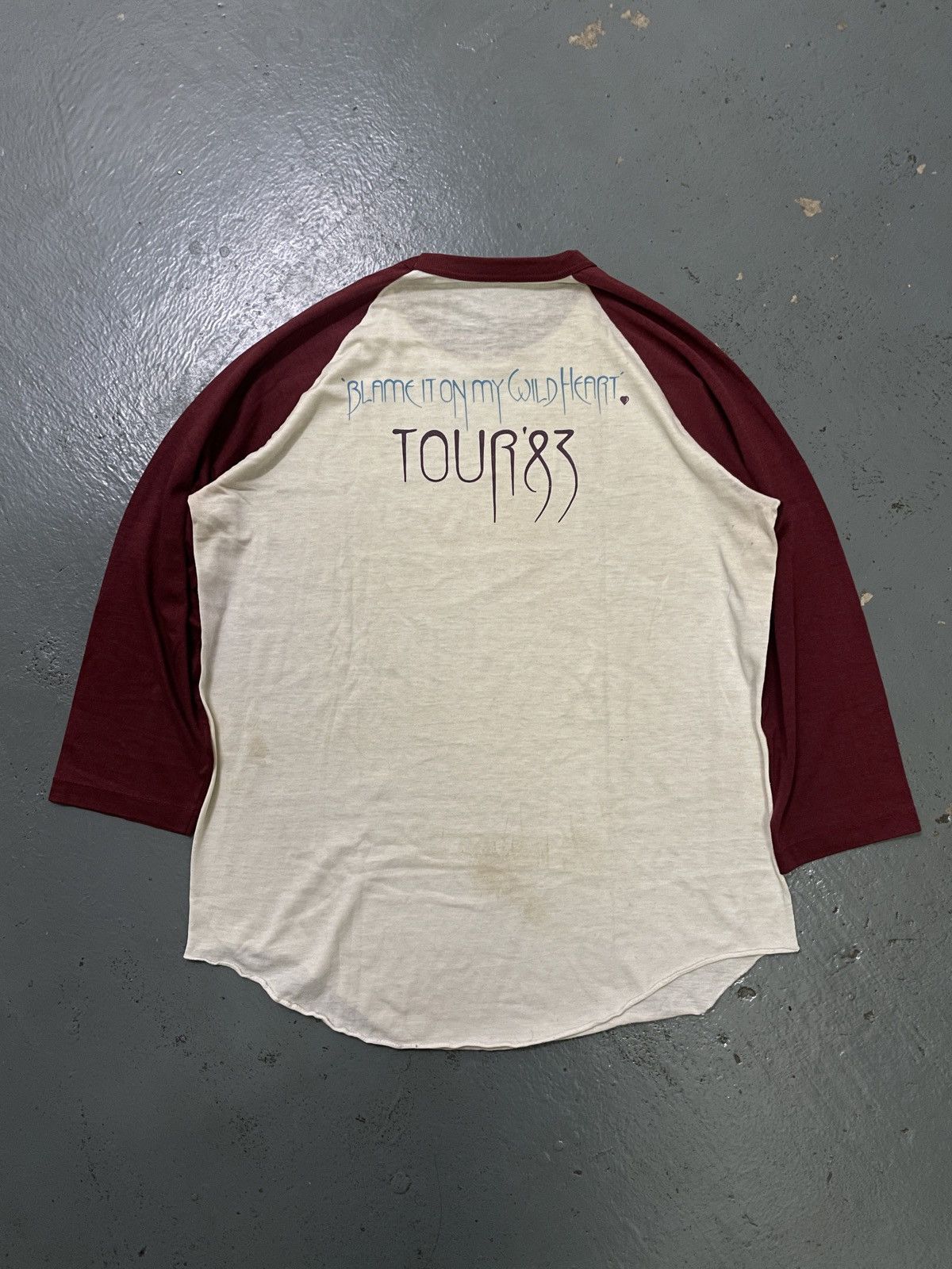 Band Tees × Vintage Vintage 80s Stevie Nicks “DONT BLAME IT ON ME” Raglan Tees Size US M / EU 48-50 / 2 - 6 Thumbnail