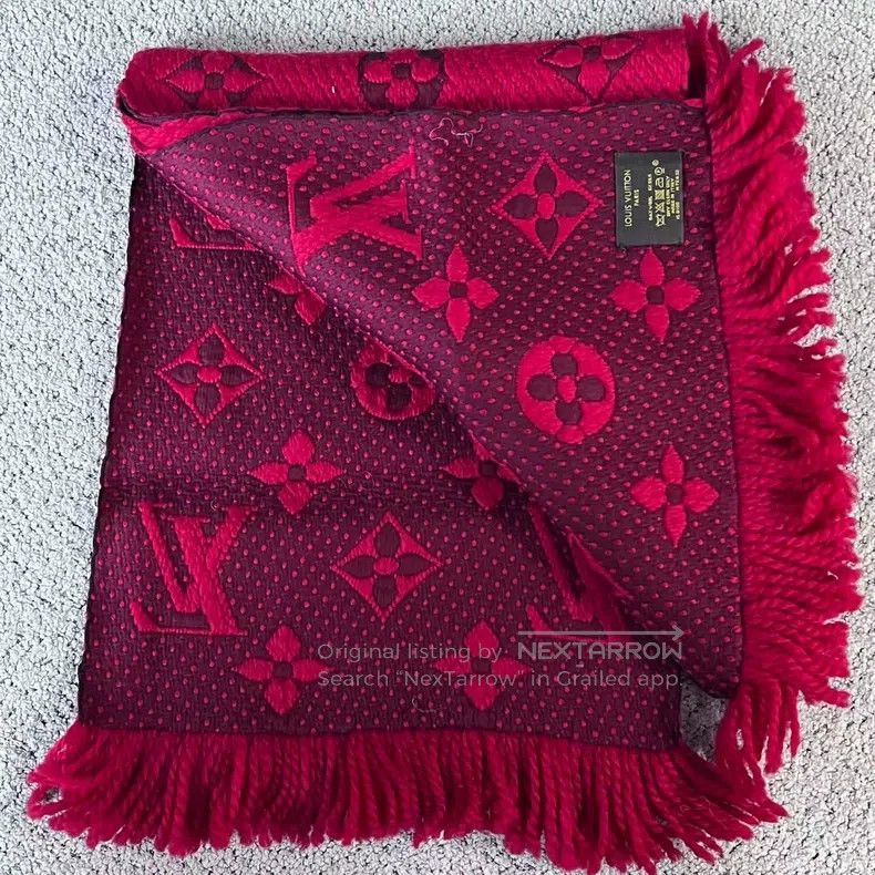 Louis Vuitton Louis Vuitton Red Wool Wool Scarf Size ONE SIZE - 6 Thumbnail