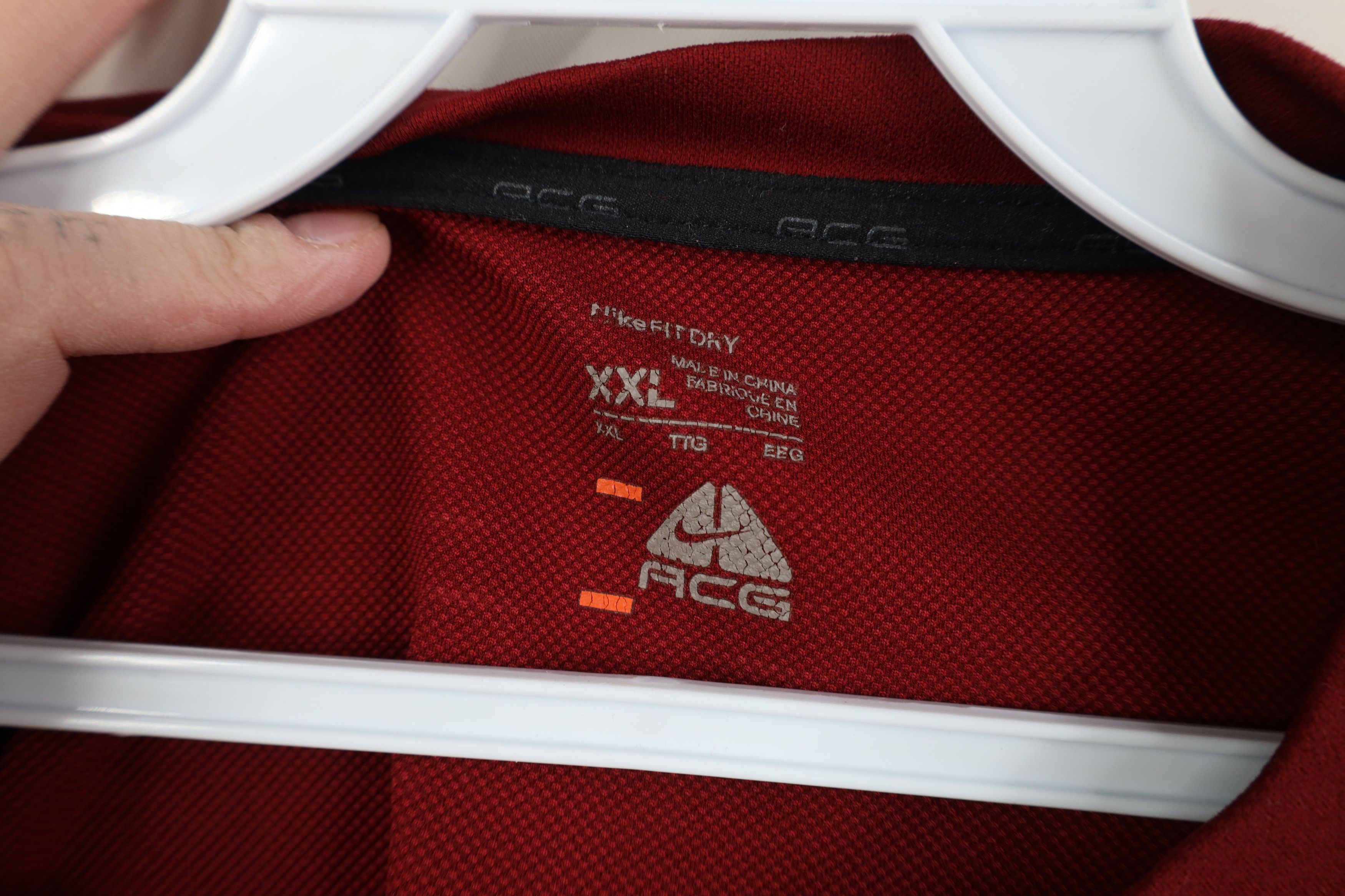 Nike Vintage Nike ACG Mini Swoosh Knit Long Sleeve T-Shirt Red Size US XXL / EU 58 / 5 - 5 Thumbnail