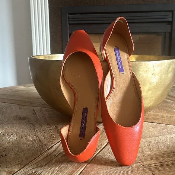 Ralph Lauren Purple Label RALPH LAUREN purple label orange leather ballerina flats 39 Size US 9 / IT 39 - 1 Thumbnail