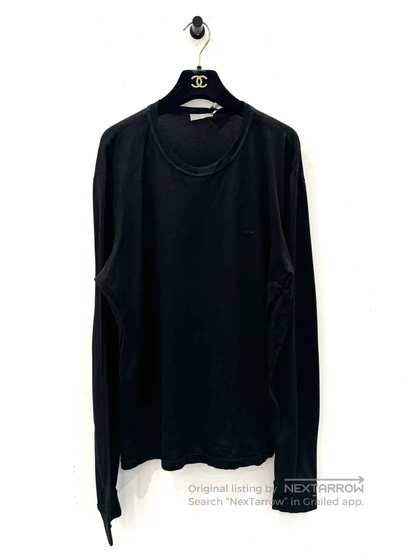 Japanese Brand Dior Small Logo Black Long-Sleeve Tee. Size US L / EU 52-54 / 3 - 1 Thumbnail