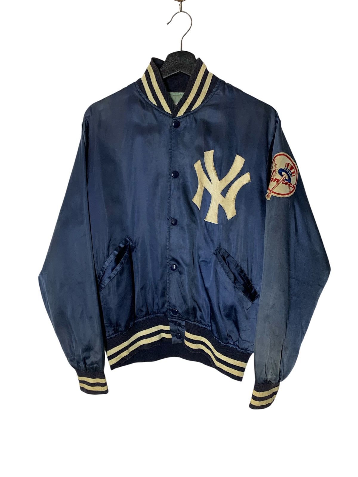 New York Yankees Vintage 70’s NY Yankees Satin Varsity Jacket Size US M / EU 48-50 / 2 - 1 Thumbnail