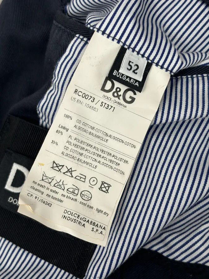 Dolce & Gabbana 2000s Dolce & Gabbana Navy Double-Breasted Cargo Trench Jacket Size US L / EU 52-54 / 3 - 16 Thumbnail