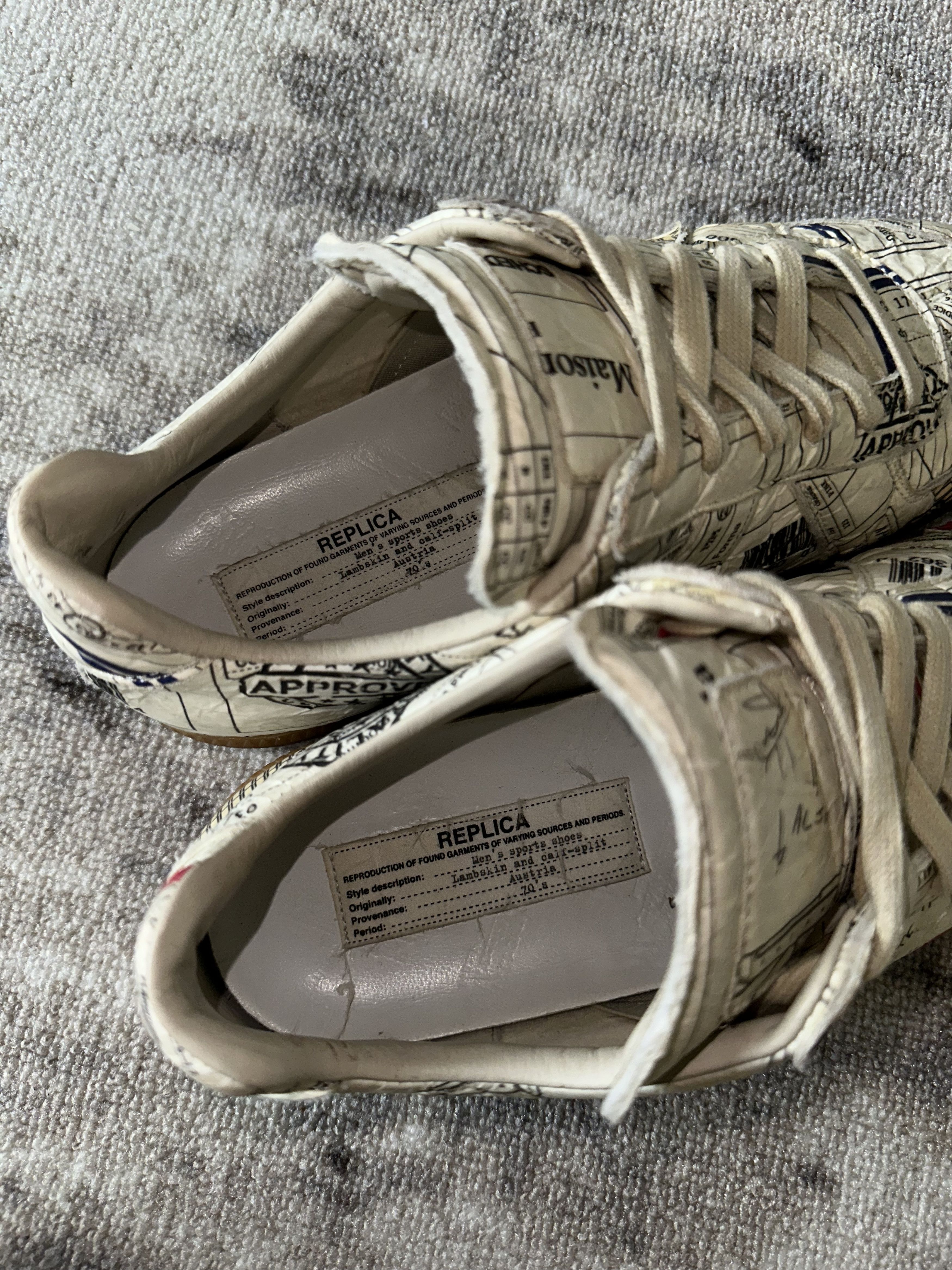 Maison Margiela Maison Margiela Replica GAT “Postal/Stamp Print” Size US 8 / EU 41 - 12 Thumbnail