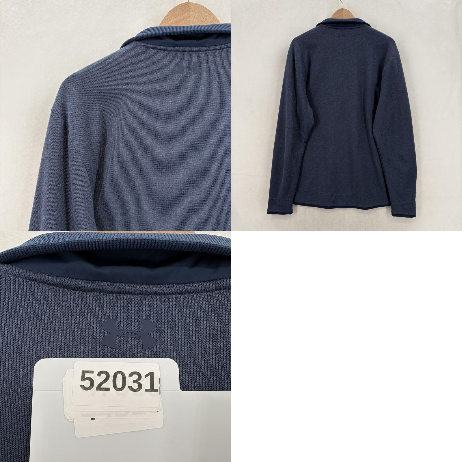Under Armour Under Armour ColdGear Pullover Mens 2XL Blue Long Sleeve Golf Top Thermal Size US XXL / EU 58 / 5 - 9 Thumbnail