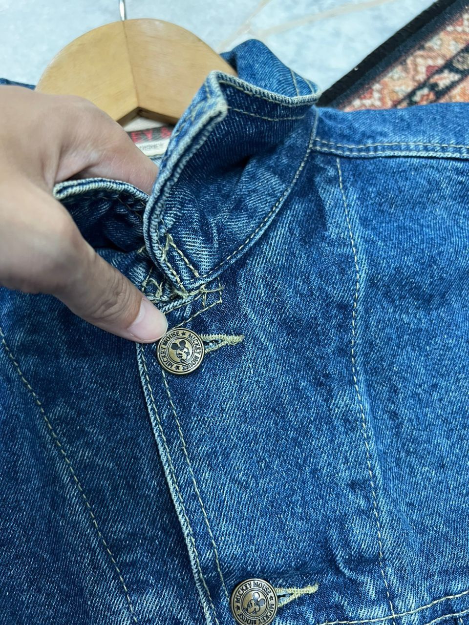 Mickey Mouse × Vintage Vintage 1990’s Mickey Mouse Denim Jacket Size US L / EU 52-54 / 3 - 8 Thumbnail