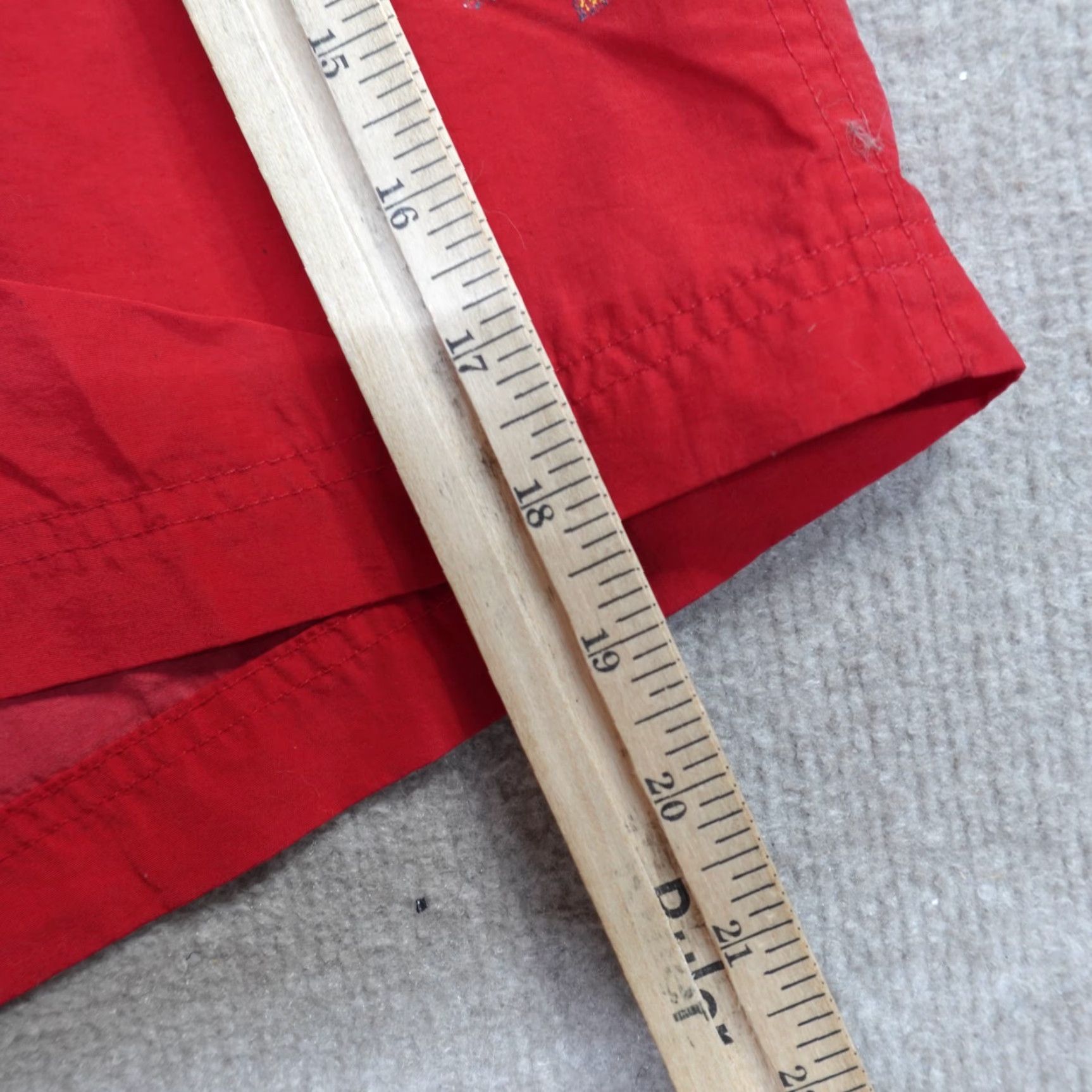Vintage VINTAGE Polo Sport Mens Swim Shorts M Red Solid Lined Drawstring Shorts Mens Red Navy? Size US M / EU 48-50 / 2 - 3 Thumbnail