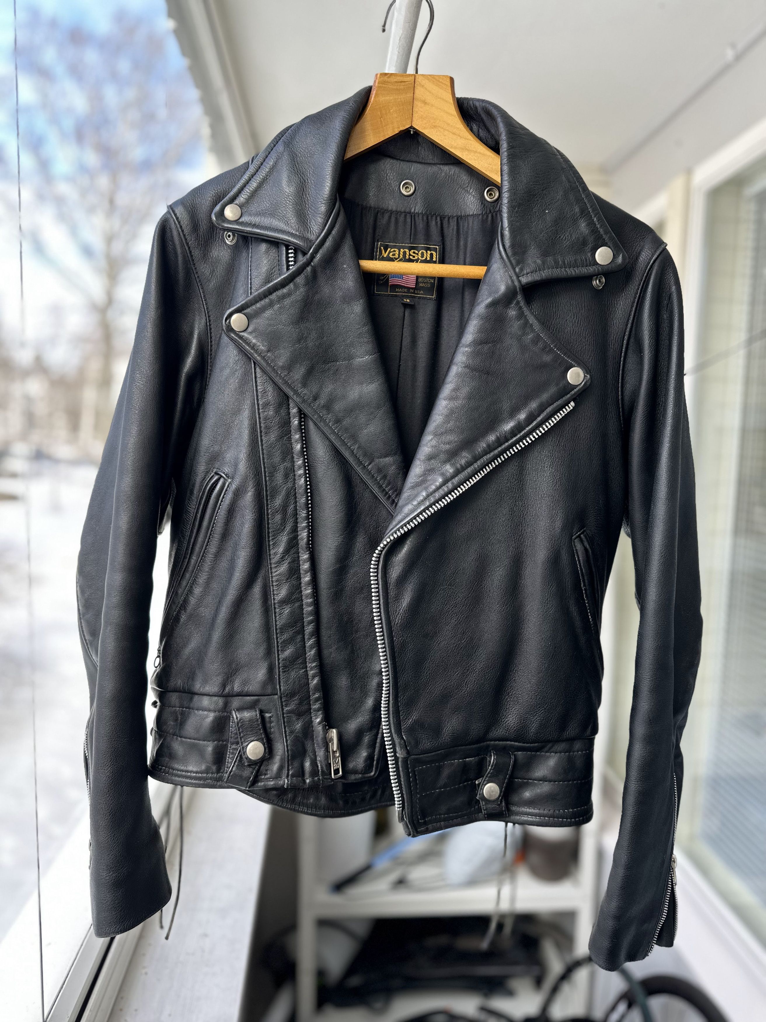 image of Vanson Leathers Chp Californian Highway Patrol in Black, Men's (Size Medium)