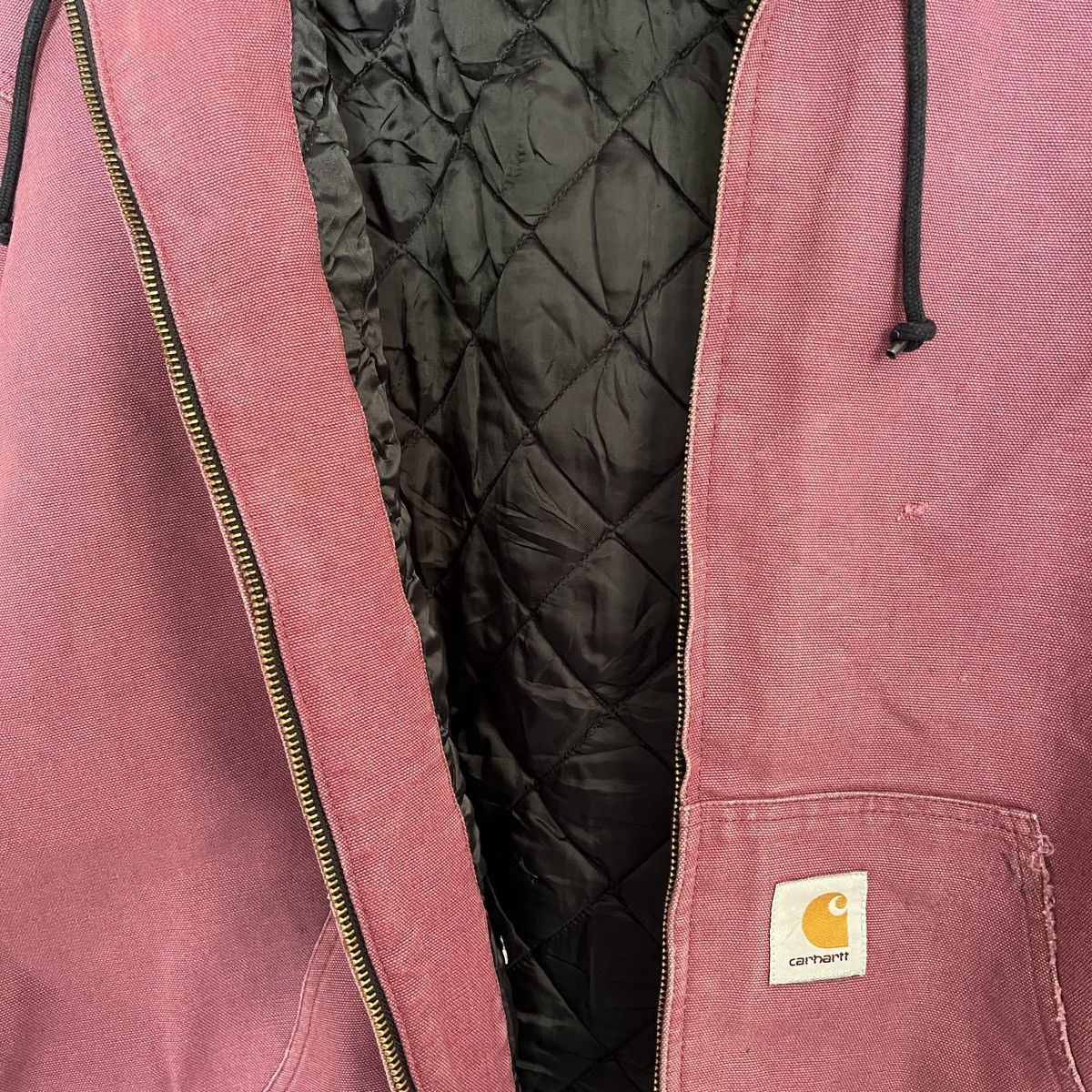 Carhartt Vintage Carhartt Hooded Active Jacket Pink Size US XL / EU 56 / 4 - 4 Thumbnail