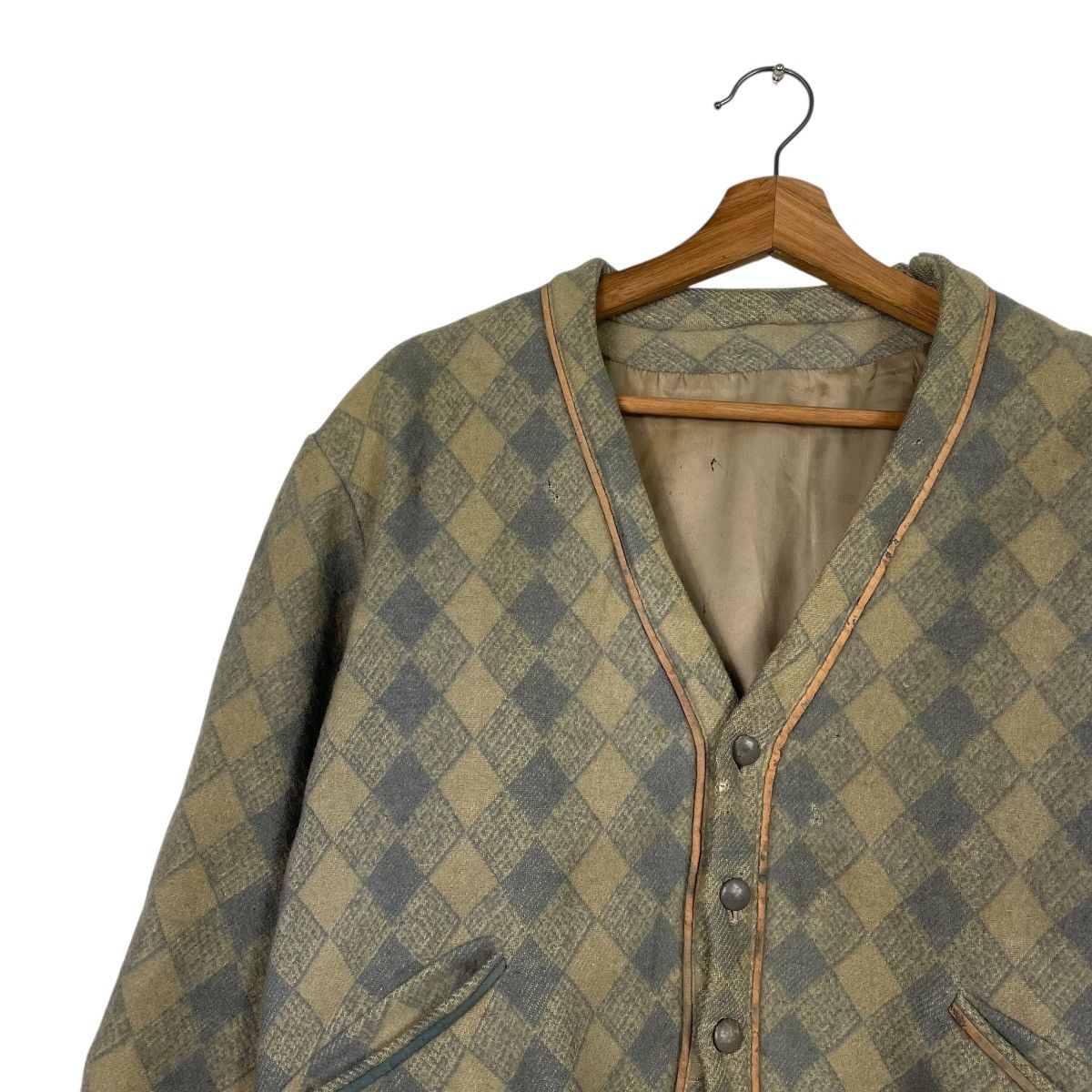 BIGI Men's Bigi Argyle Cardigan Jacket Size US M / EU 48-50 / 2 - 6 Thumbnail