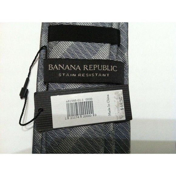 Banana Republic NWT 69.50 BANANA REPUBLIC MENS NEW 100%SILK TIE WIDTH: 3" Size ONE SIZE - 2 Thumbnail