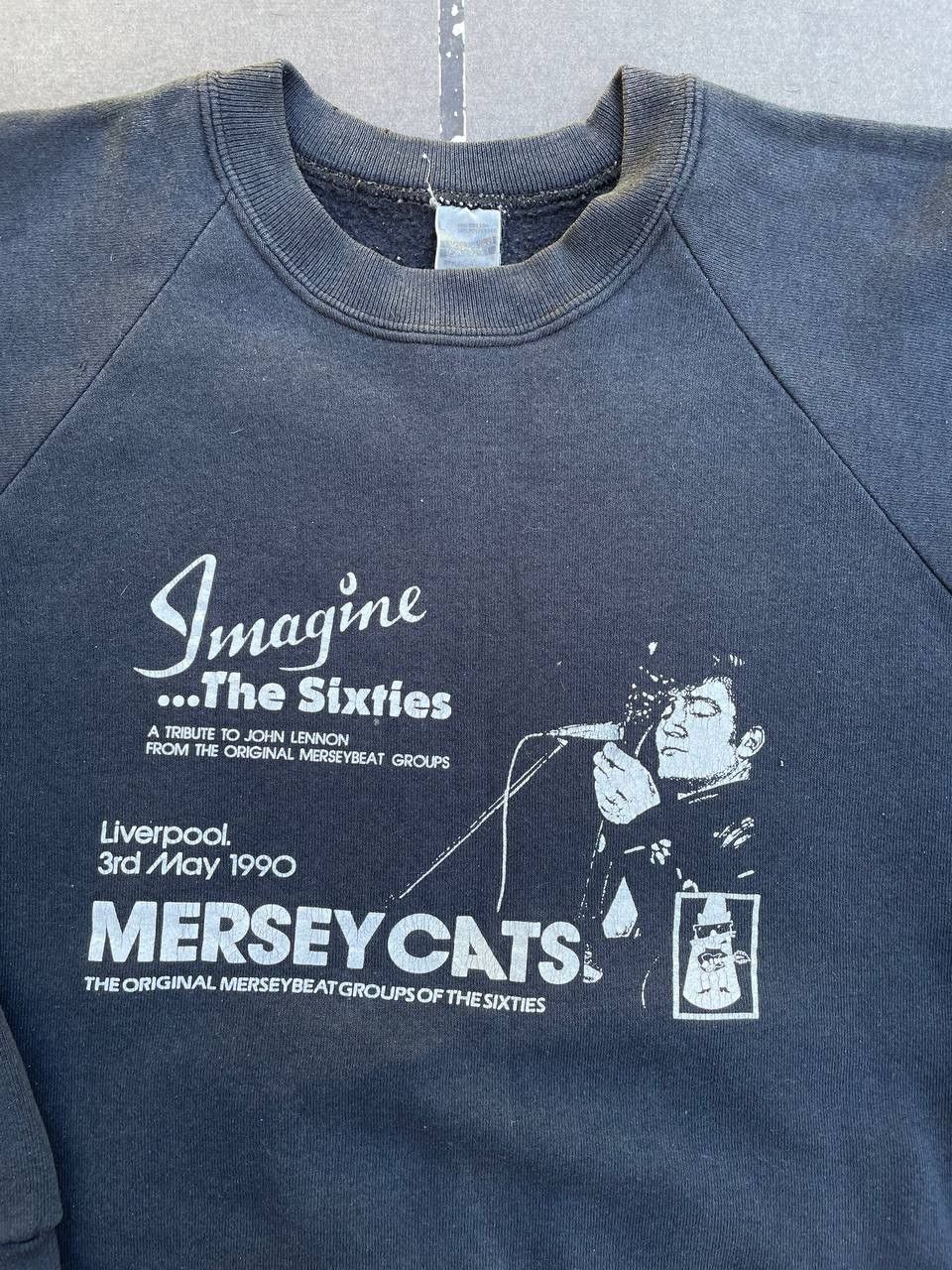 Band Tees × Vintage Merceycats John Lennon Vintage 90s Sweatshirt Size US L / EU 52-54 / 3 - 2 Thumbnail