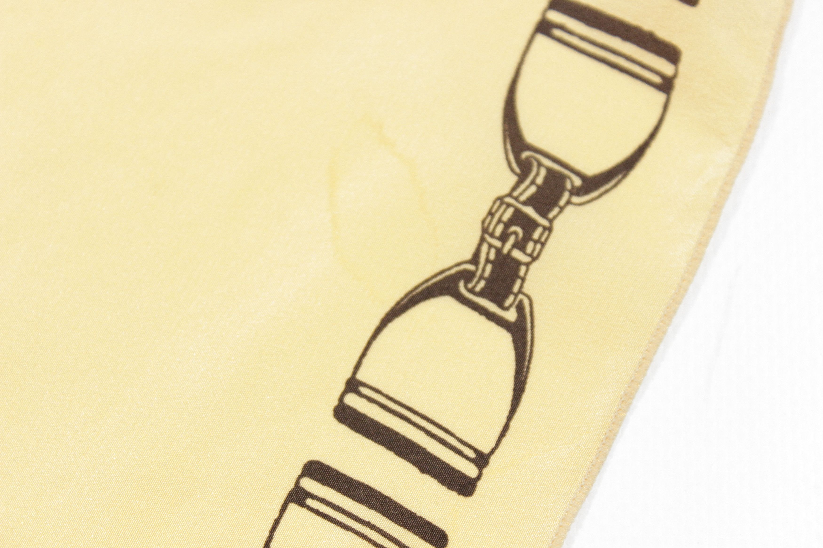 90S Horsebit Logo Silk Mini Scarf Vintage