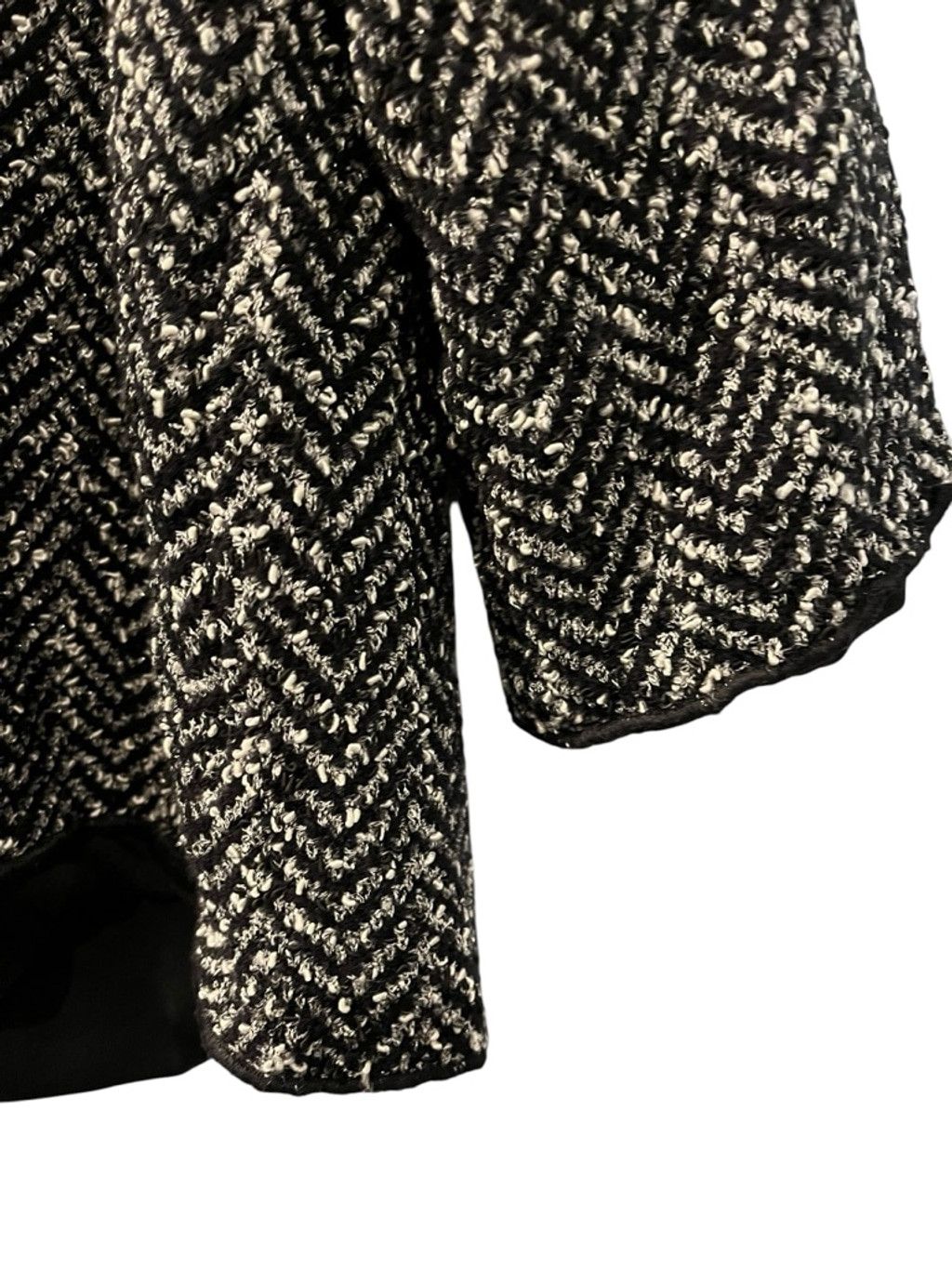 St. John St John Couture Herringbone Open Front Crop Jacket Knit 12 Size XL / US 12-14 / IT 48-50 - 10 Thumbnail