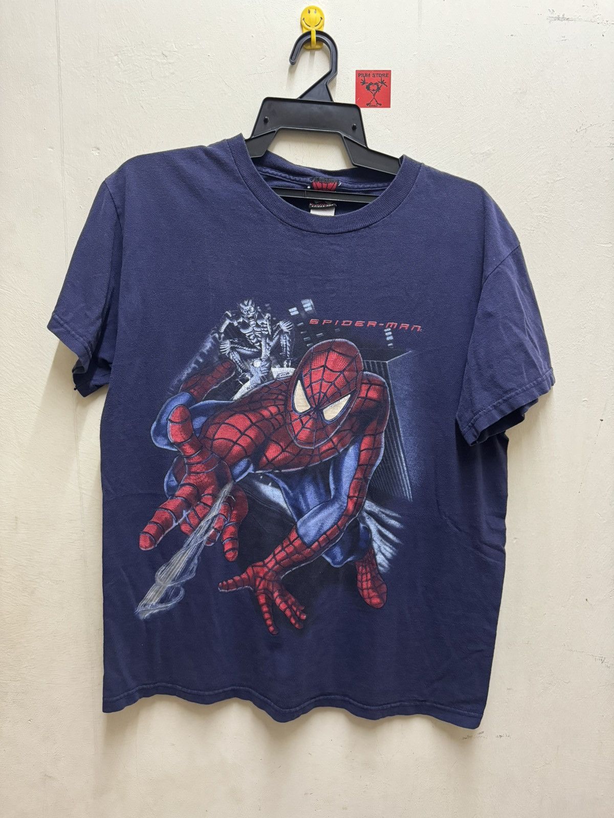 image of Movie x Tee Spiderman Vs Goblin in Dark Blue, Men's (Size Medium)