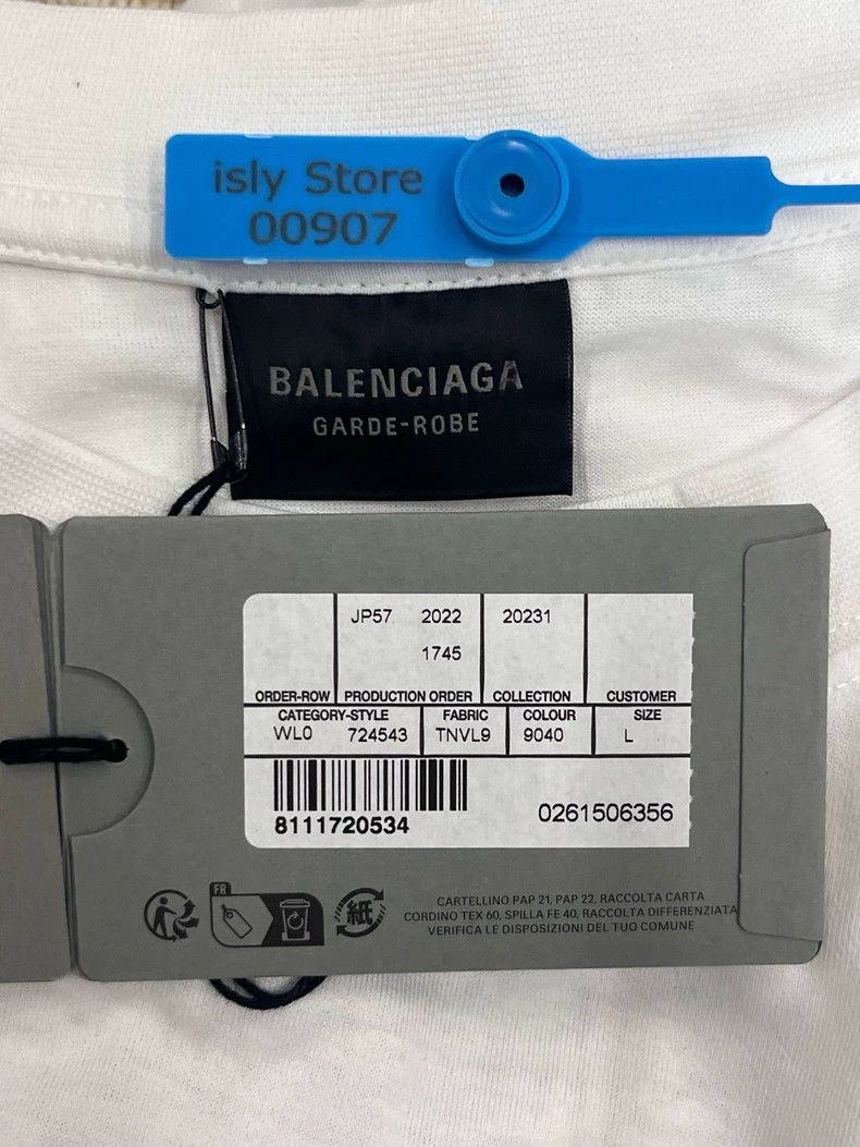 Balenciaga Balenciaga Letter Logo geometric print crewneck T-shirt Size L / US 10 / IT 46 - 4 Thumbnail