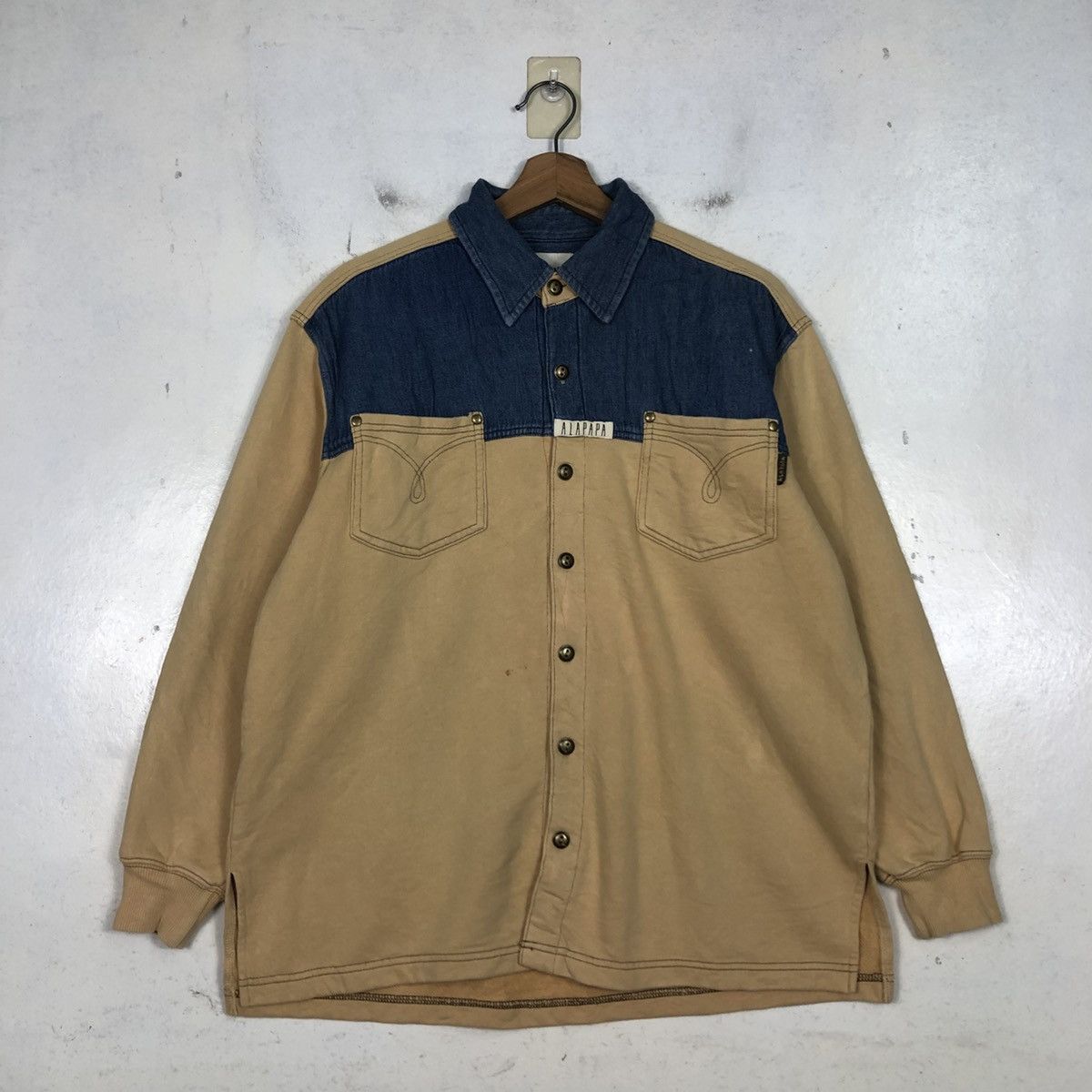 Japanese Brand 📌Vintage Button Chore Jacket Alapapa Issey Miyake Big Logo Size US M / EU 48-50 / 2 - 3 Thumbnail