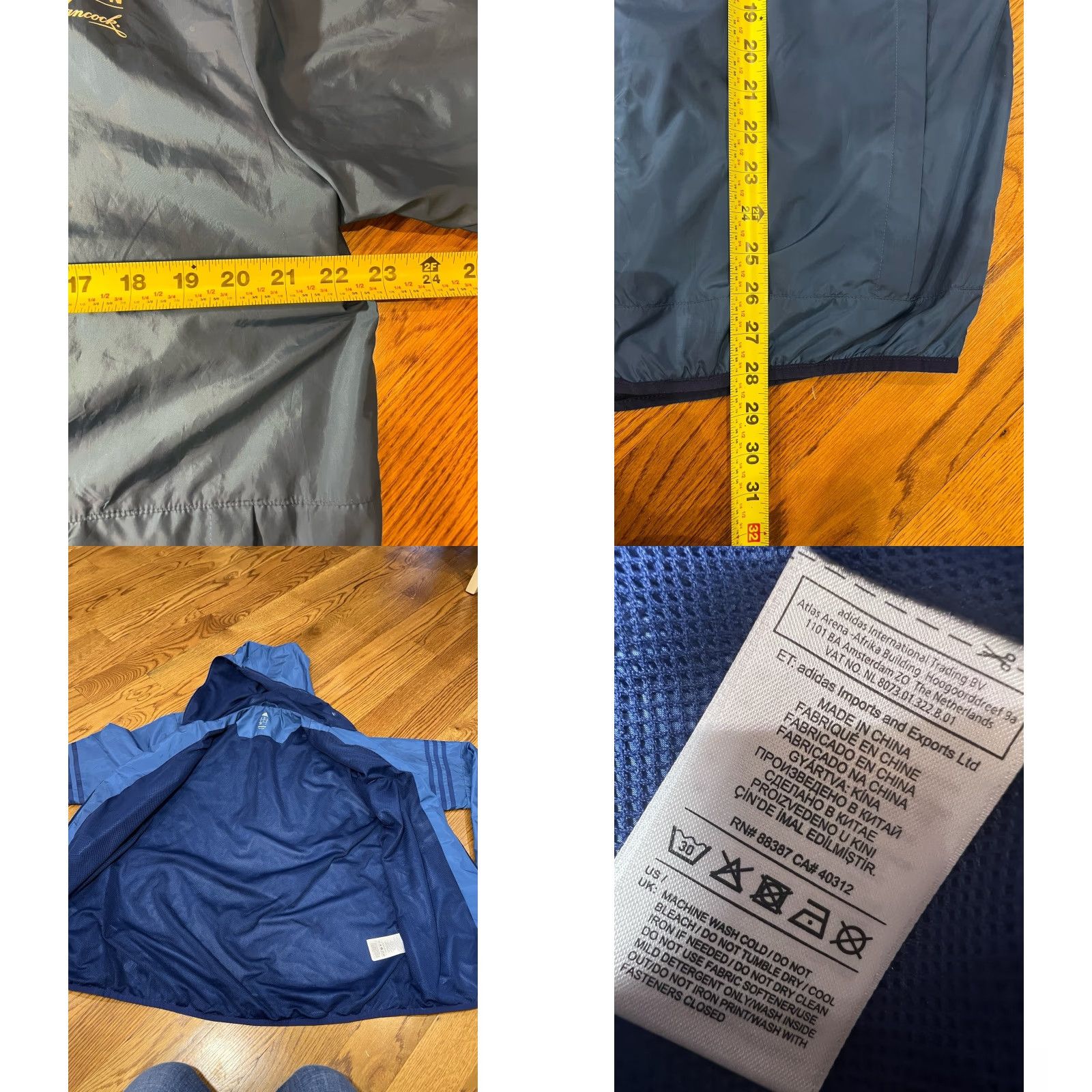 Adidas adidas Jacket Men M Blue Boston Marathon John Hancock 2017 Windbreaker Zip Hooded Full Zip Pockets Size US M / EU 48-50 / 2 - 8 Thumbnail