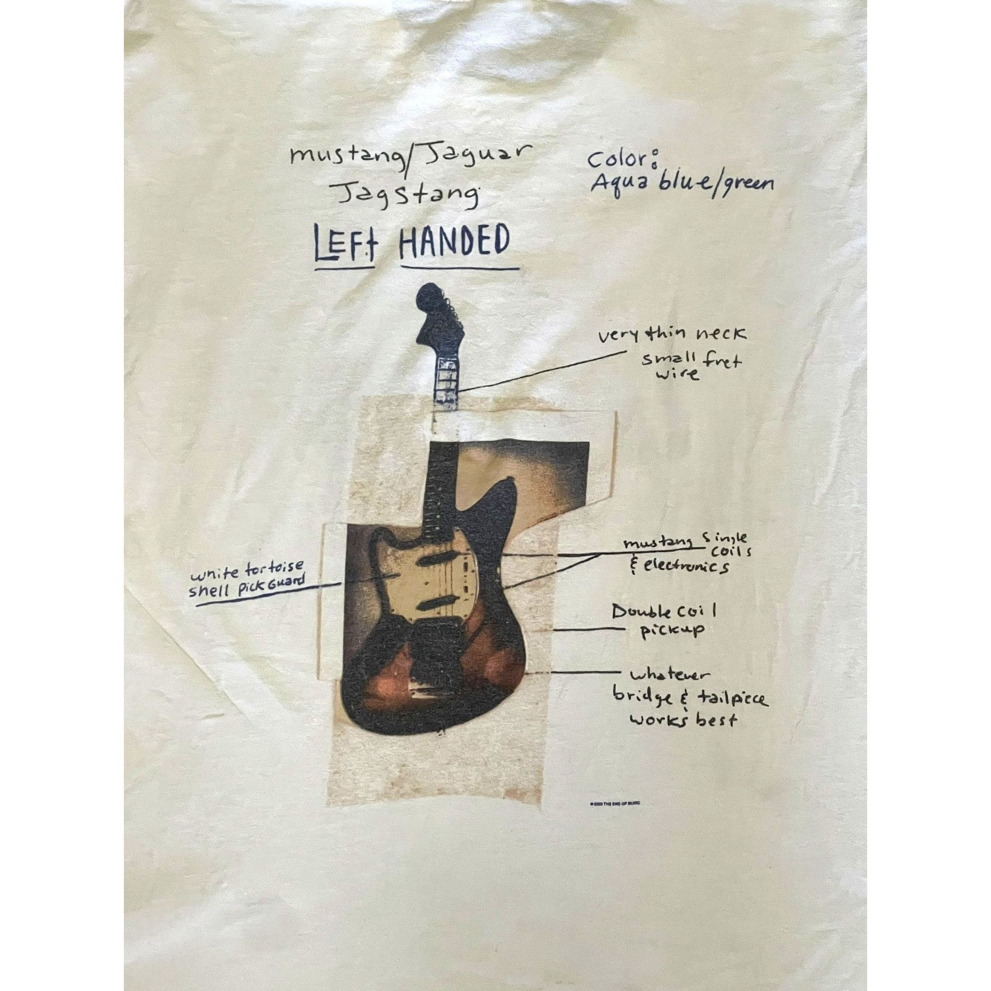 Anvil Vintage Kurt Cobain x Nirvana 2003 Jagstang Left-Handed Guit Size US XL / EU 56 / 4 - 2 Thumbnail