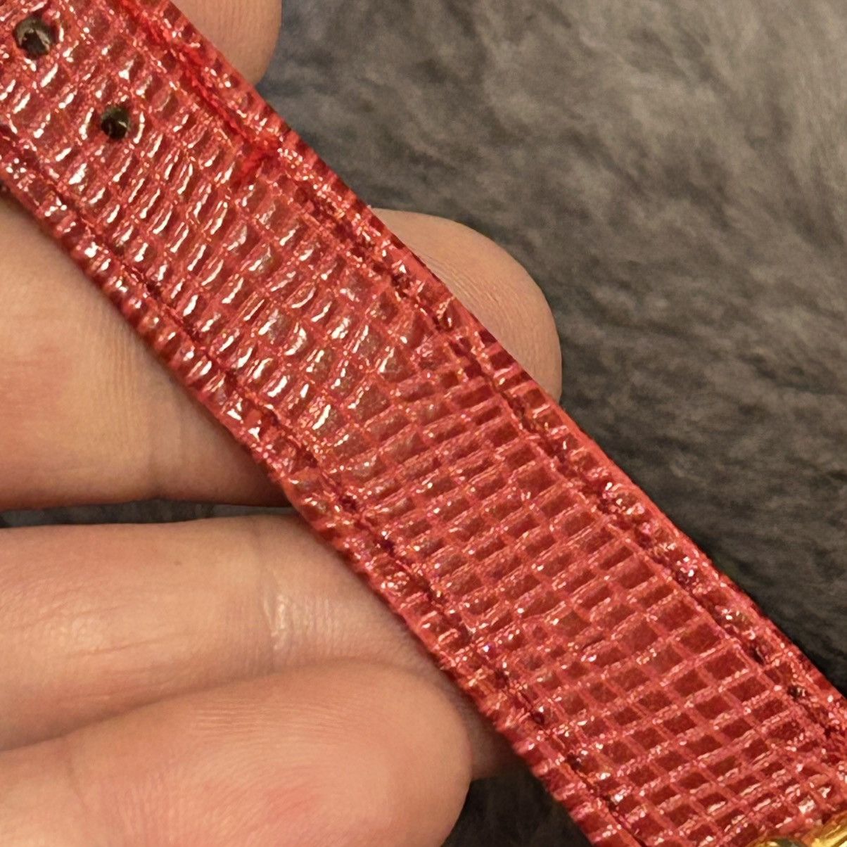 Vintage Rare Vintage 80s Emspritt red croc genuine leather watch Size ONE SIZE - 11 Thumbnail