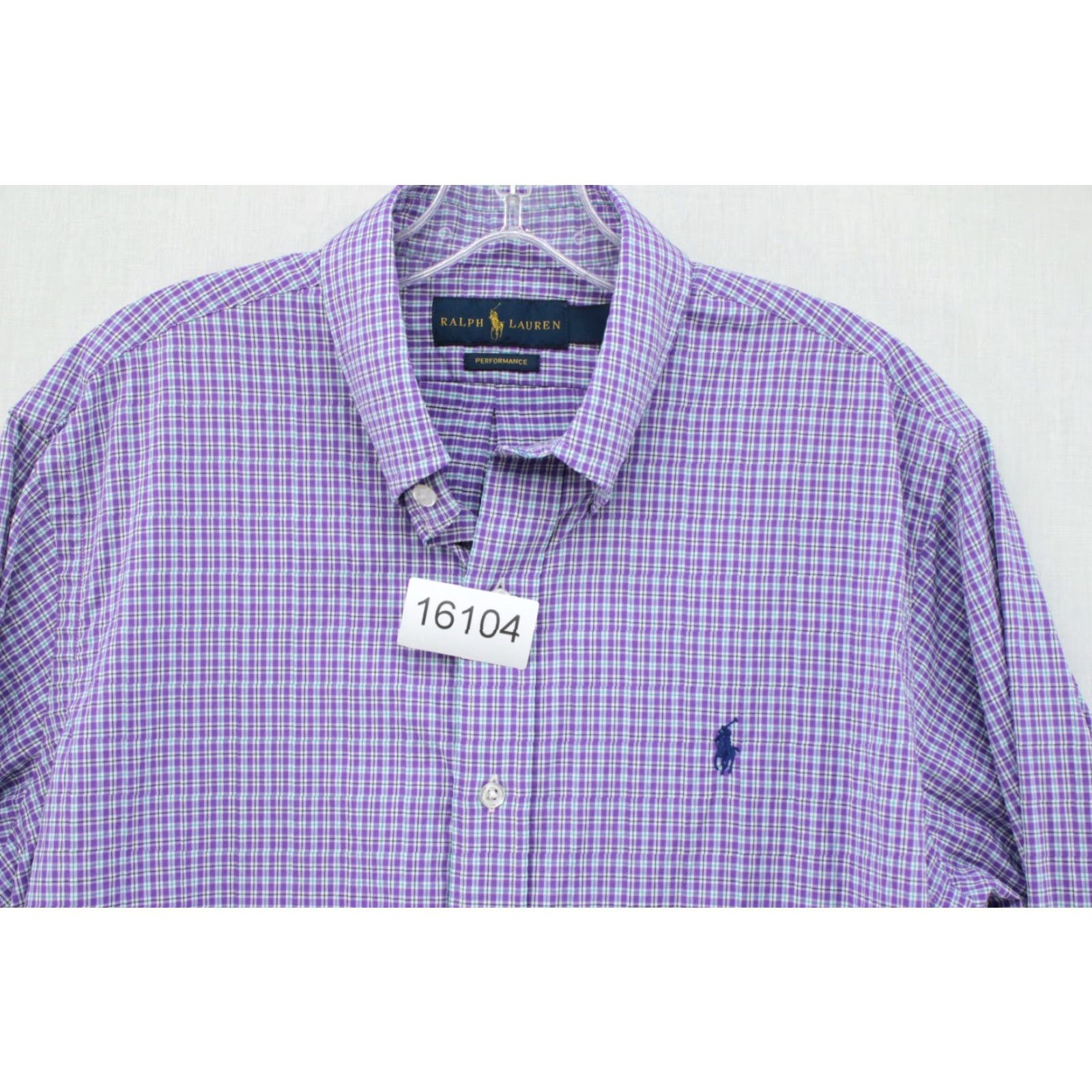 Polo Ralph Lauren Polo Ralph Lauren Performance Shirt Button-Down Purple Check Mens Medium Size US M / EU 48-50 / 2 - 7 Thumbnail
